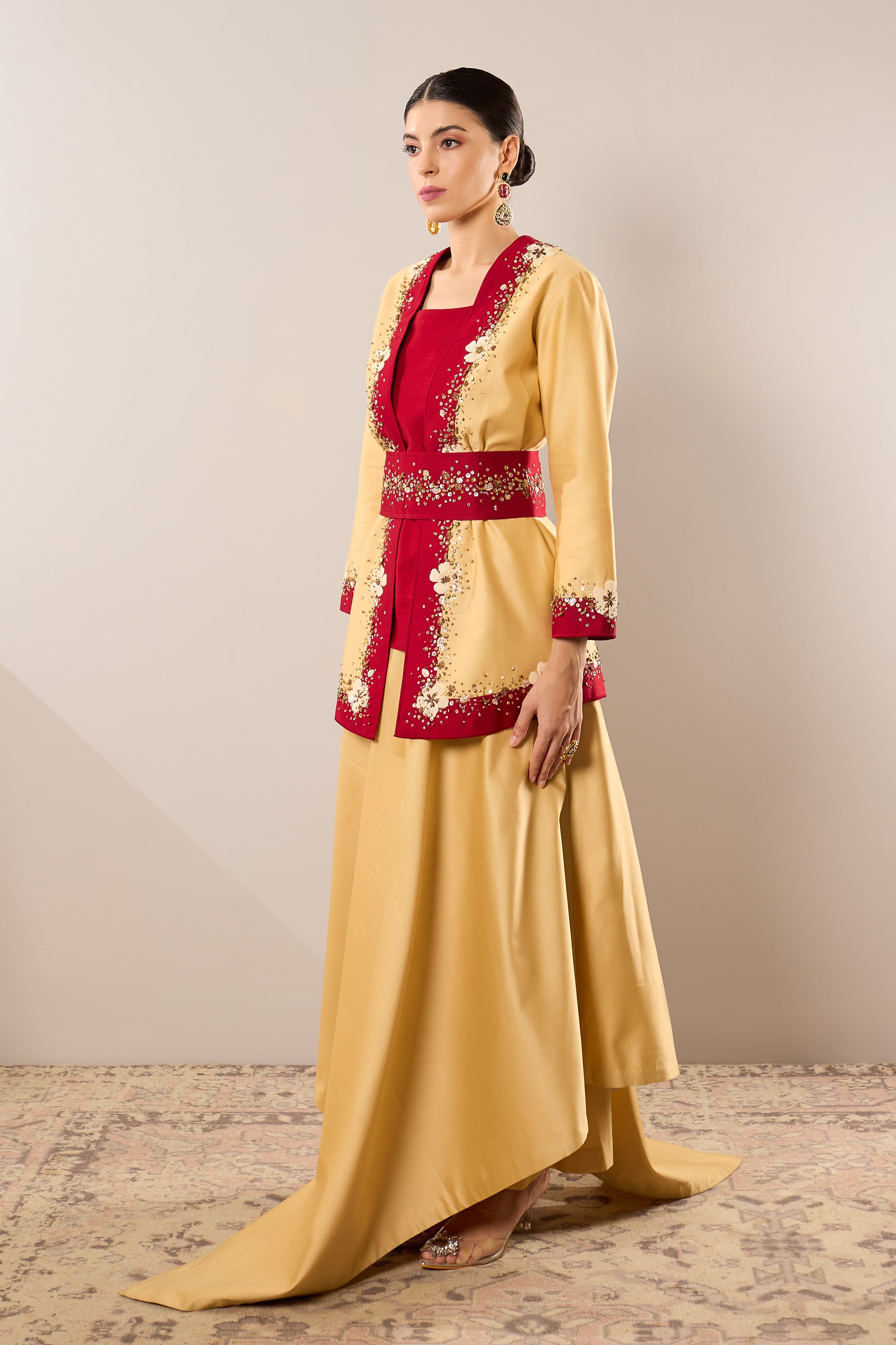 Sparkling Flora Jacket Skirt Dress