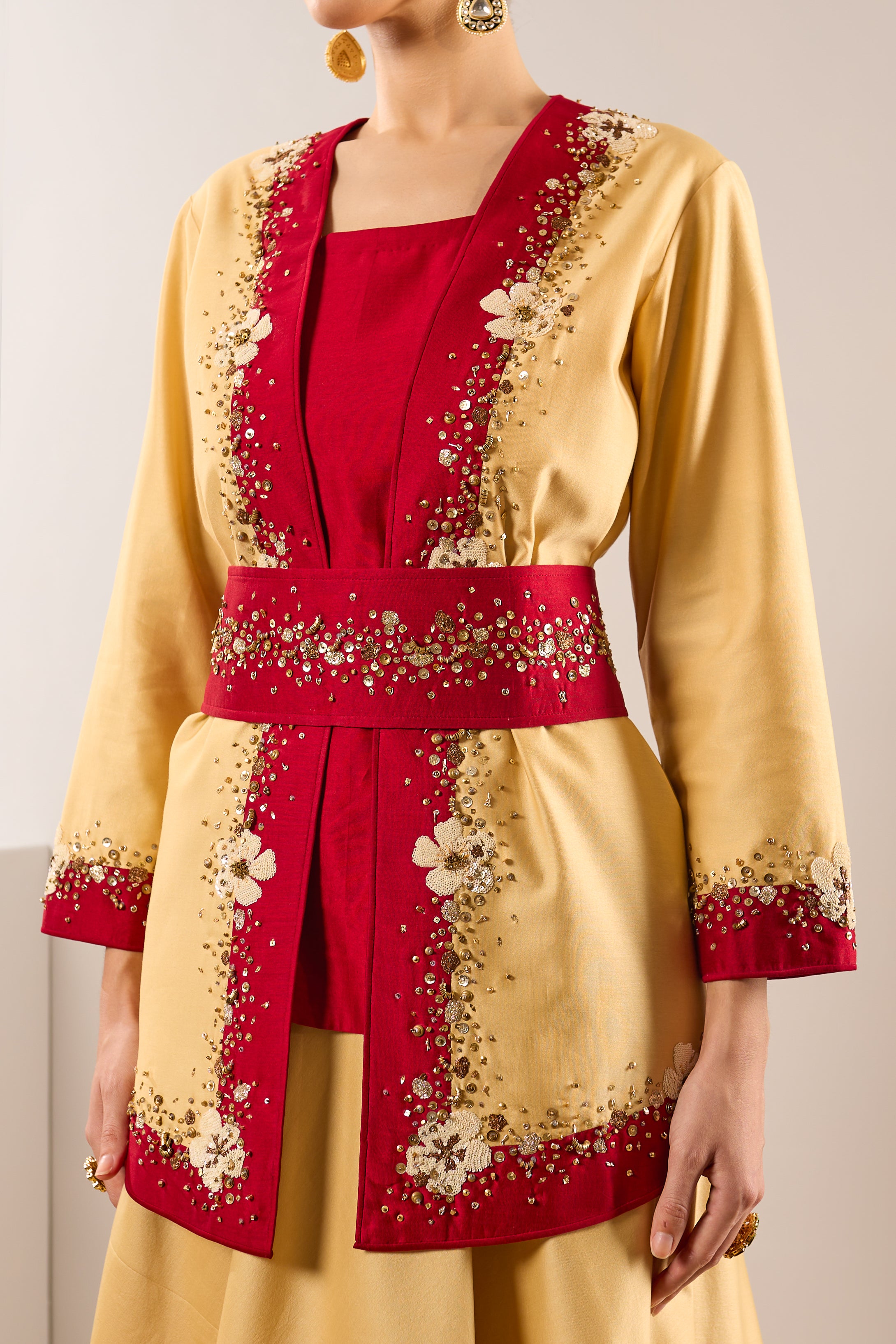 Sparkling Flora Jacket Skirt Dress