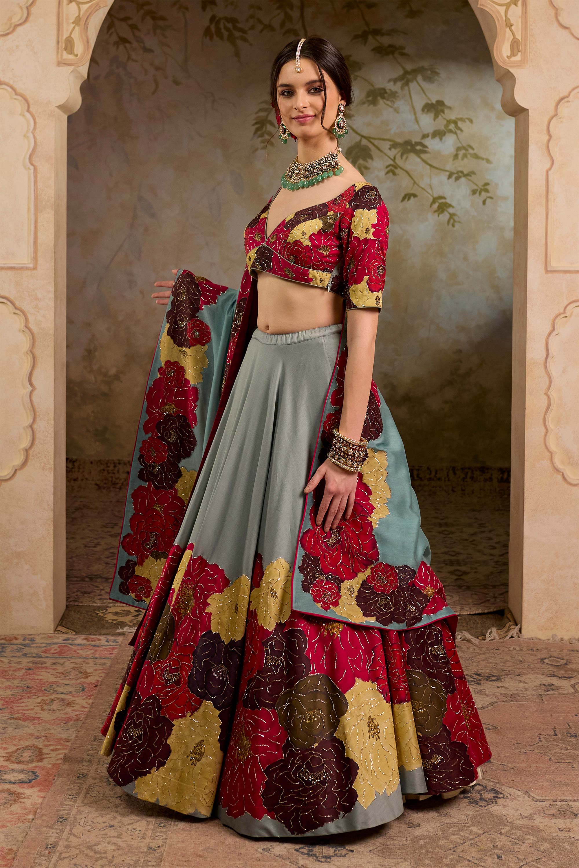 Fulora Print Lehenga Set