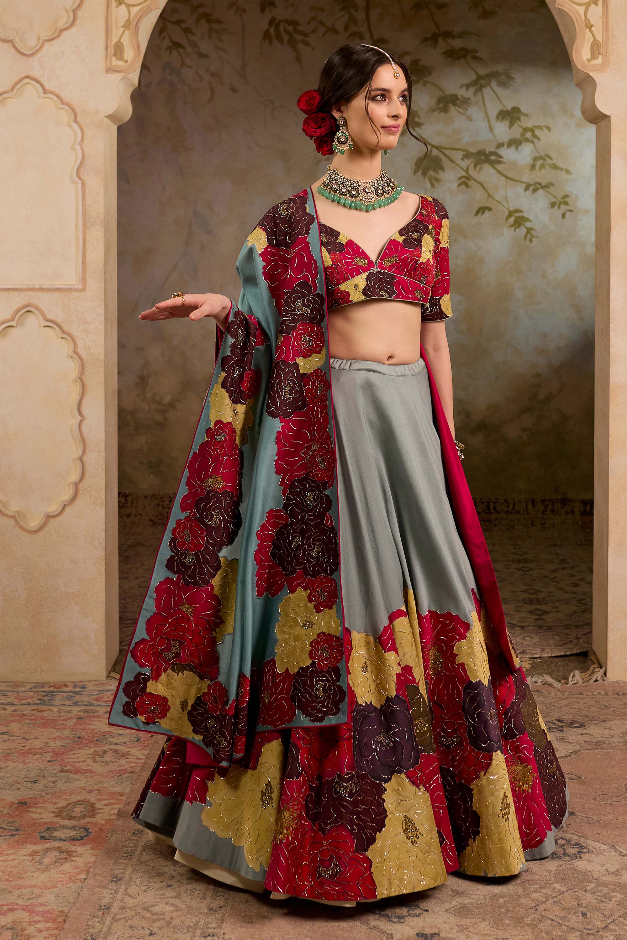 Fulora Print Lehenga Set
