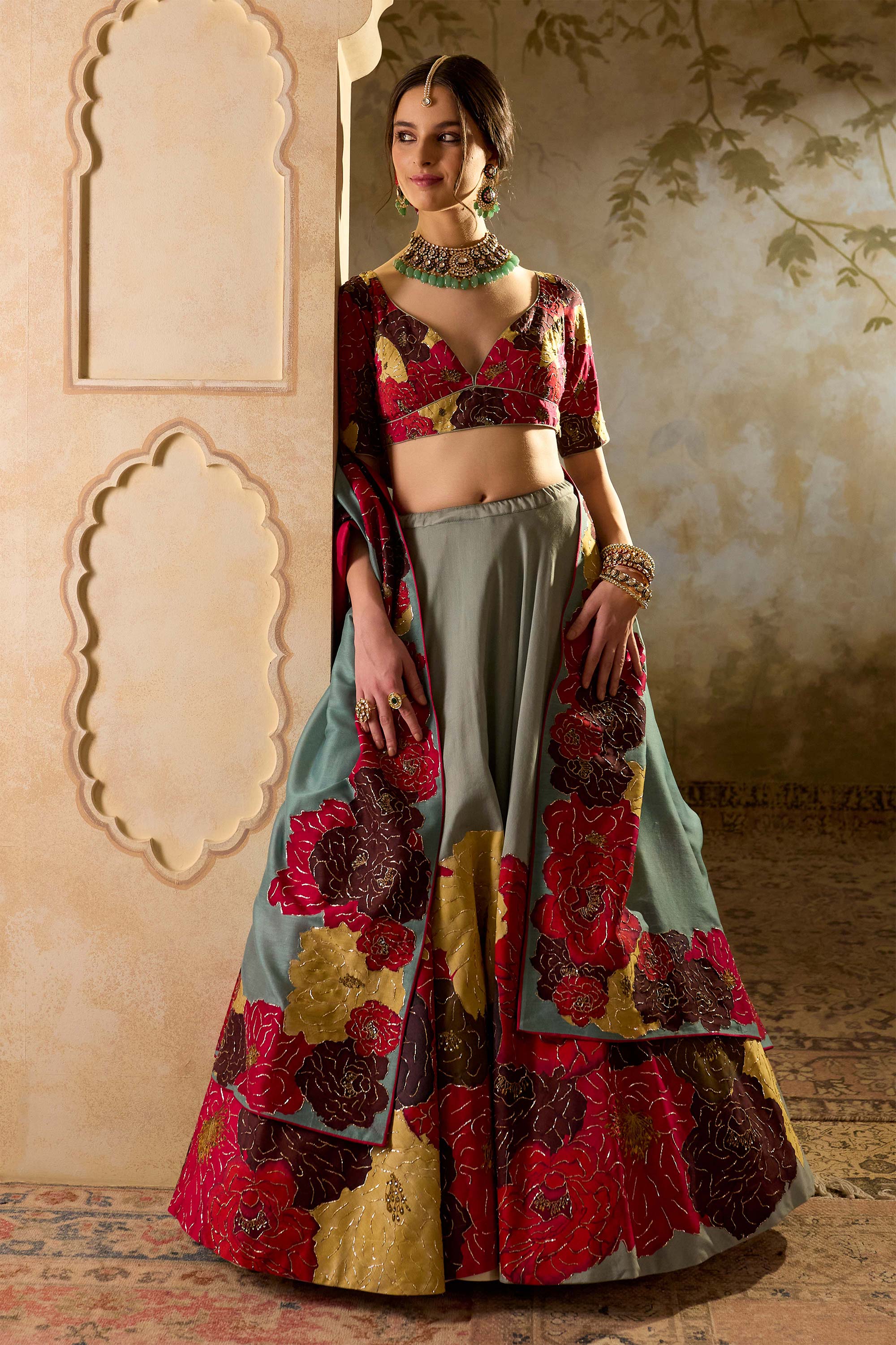 Fulora Print Lehenga Set