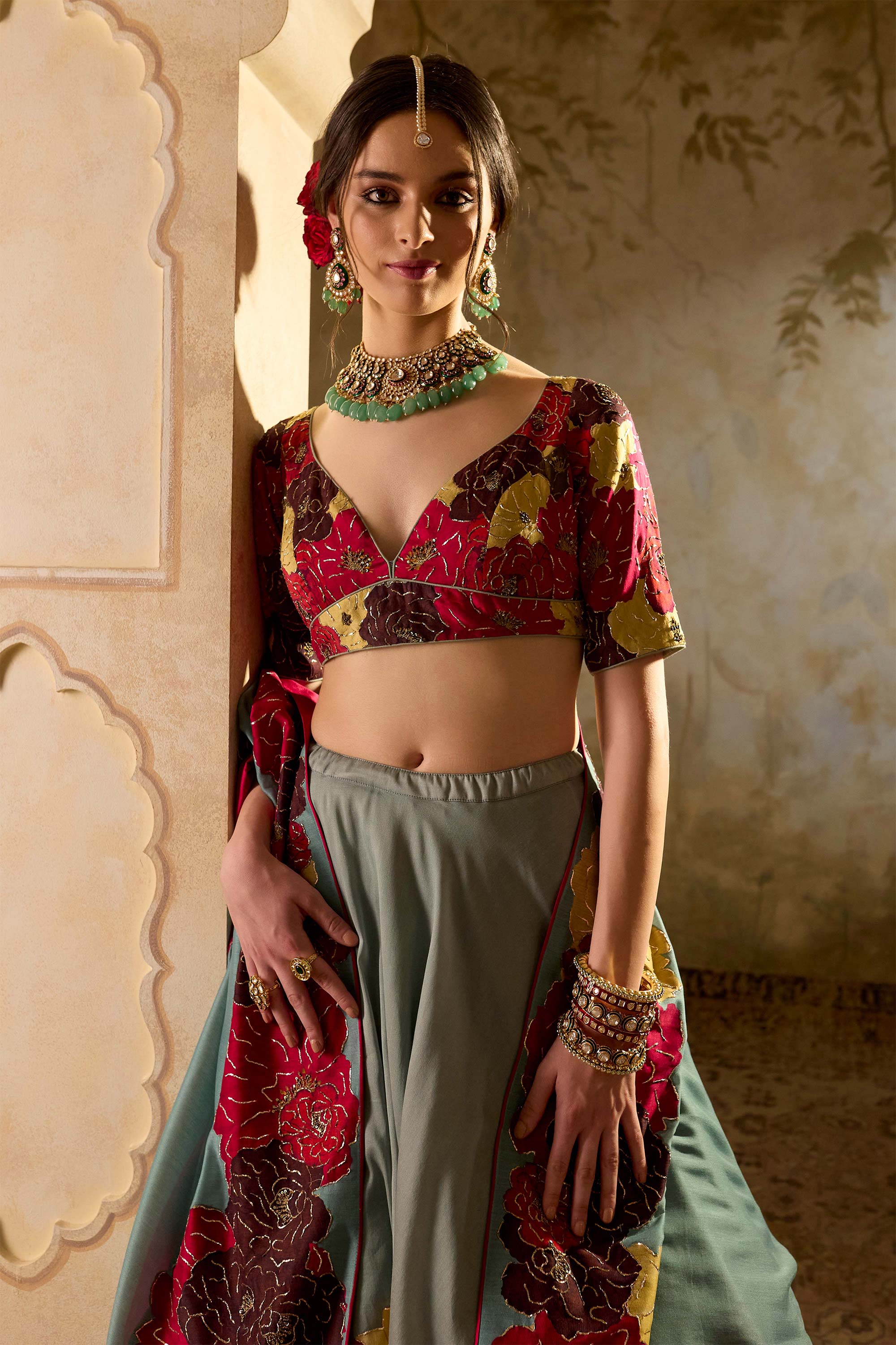 Fulora Print Lehenga Set