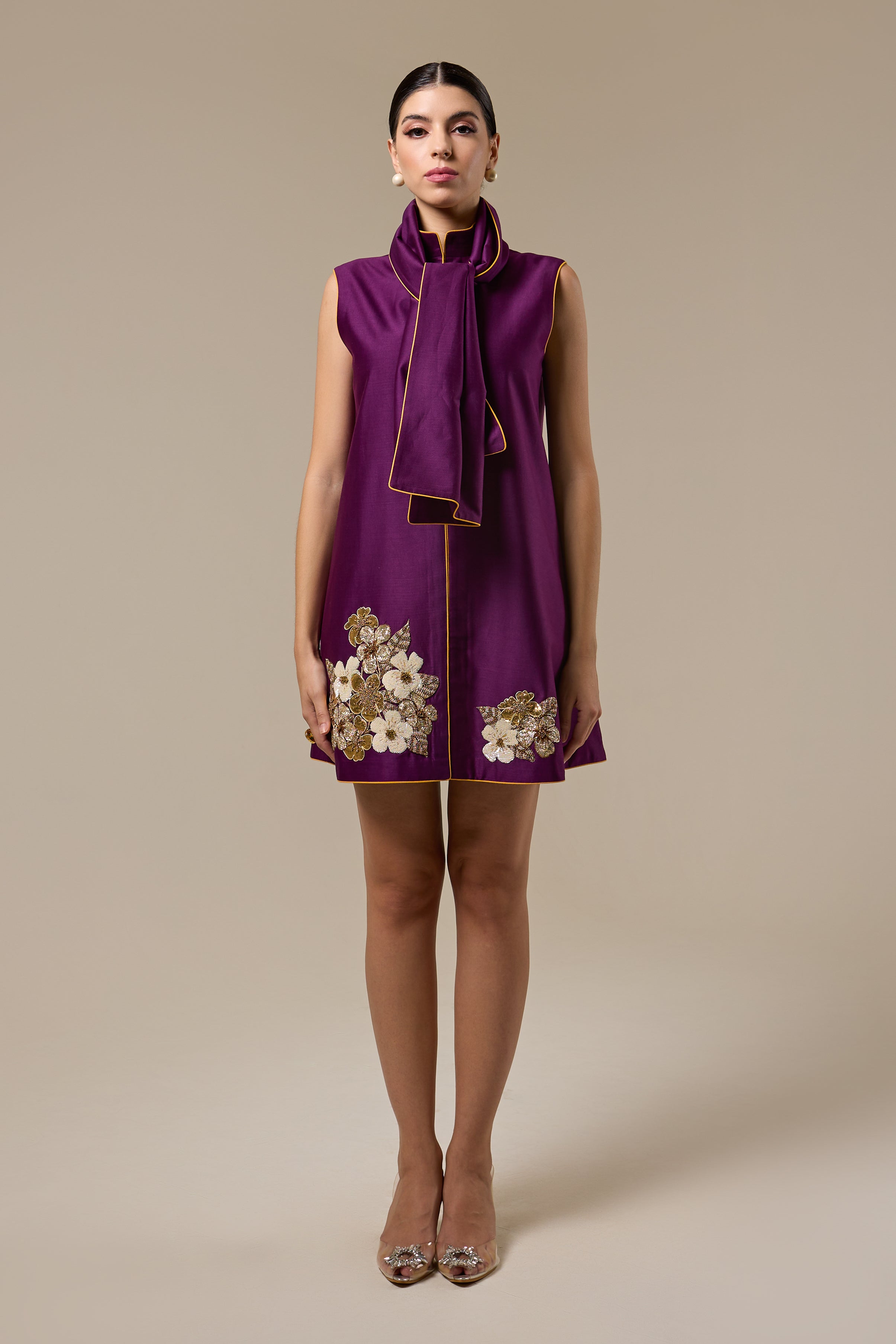 A Line Plumeria Punch Dress