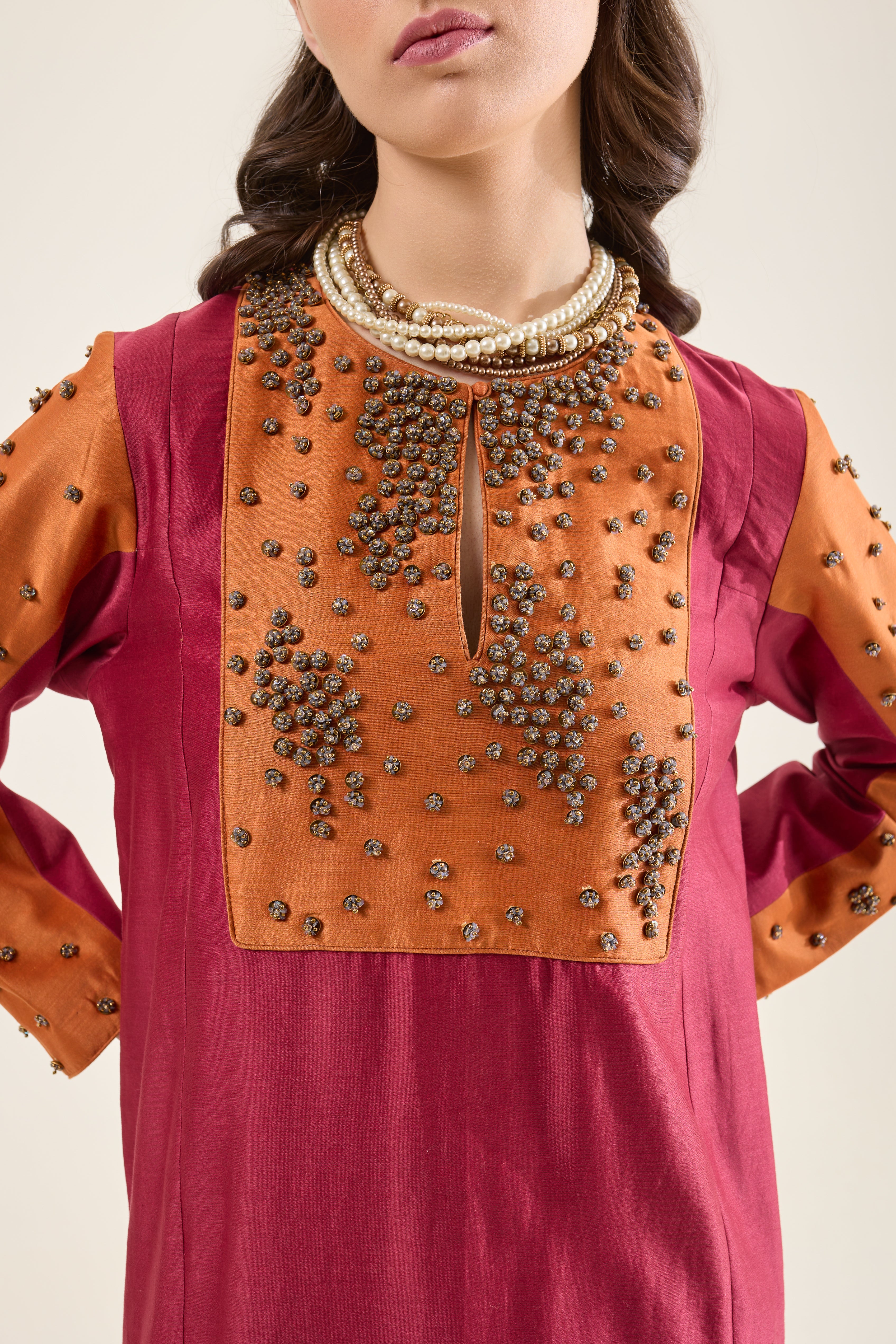 Beads Abaya Dress