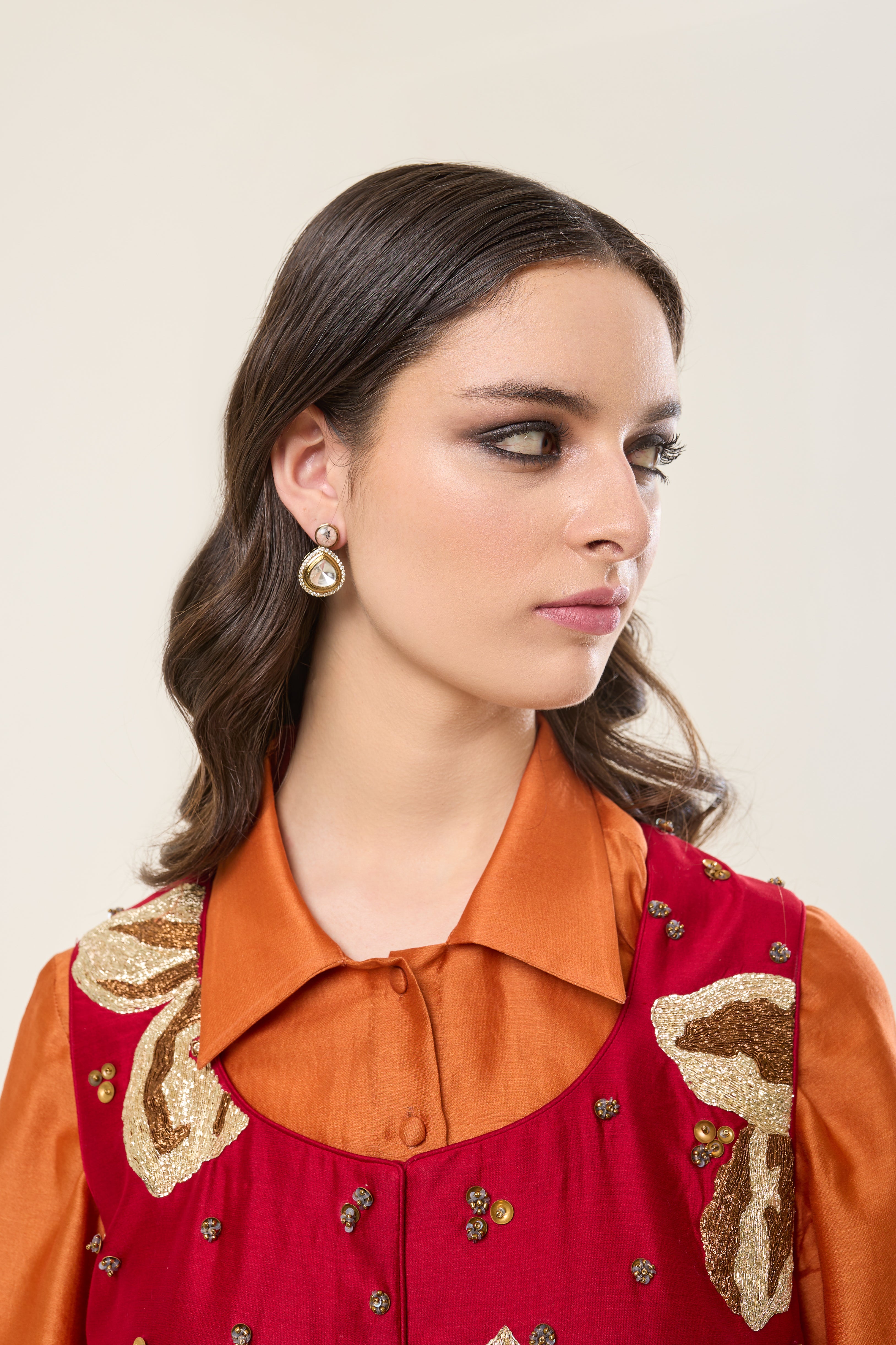 Golden Flora jacket with Shirt and Trousers