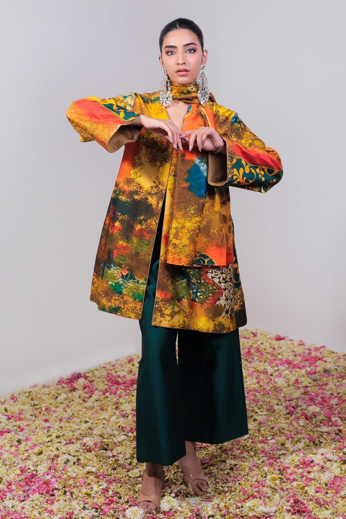 MUSTARD PRINT CORD SET