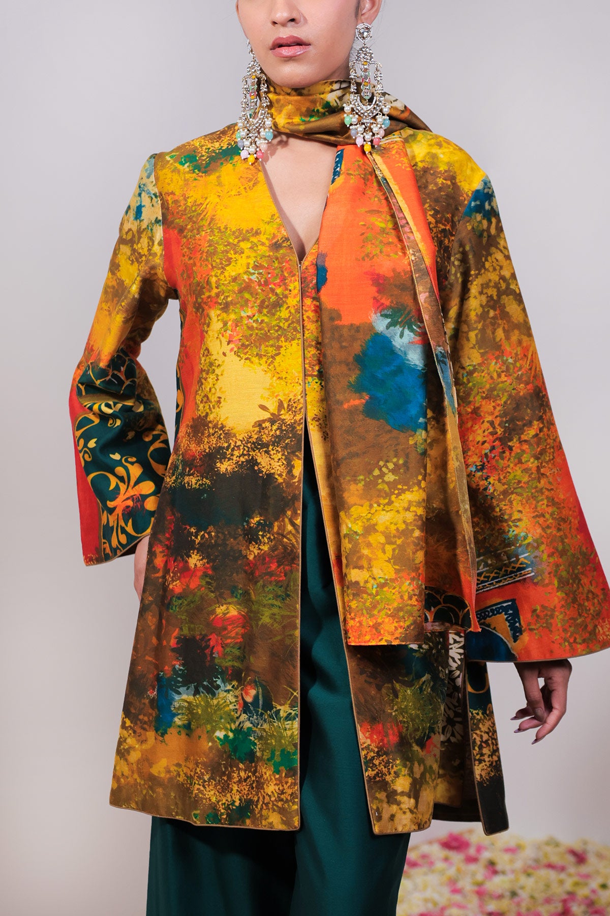 MUSTARD PRINT CORD SET