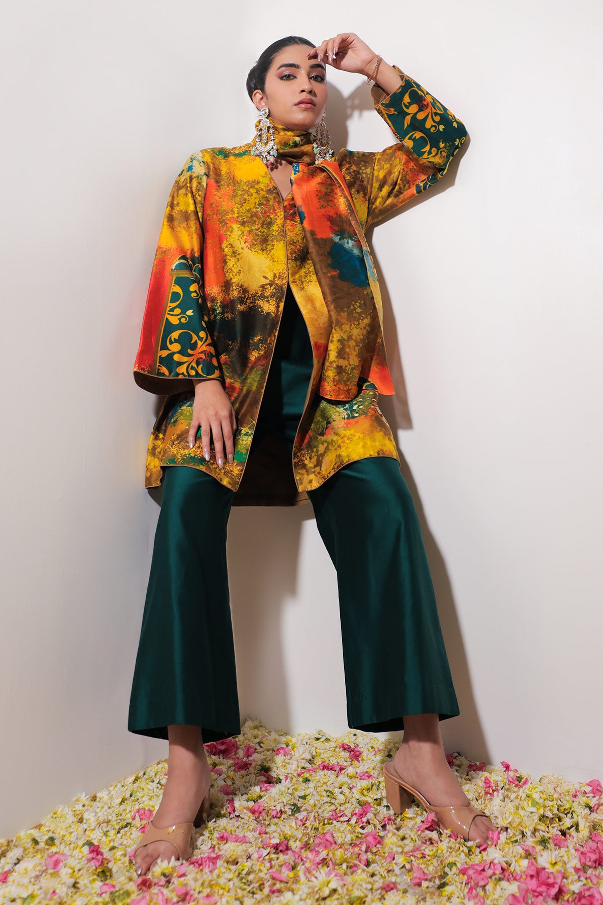 MUSTARD PRINT CORD SET