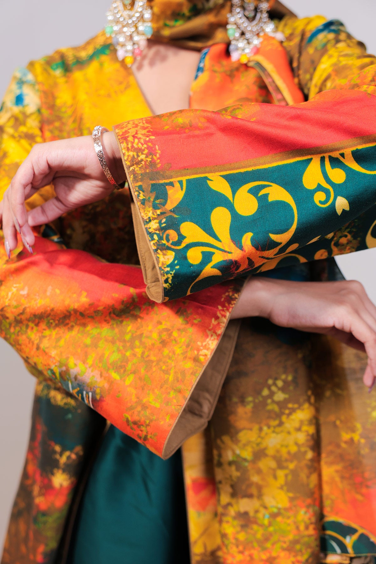 MUSTARD PRINT CORD SET