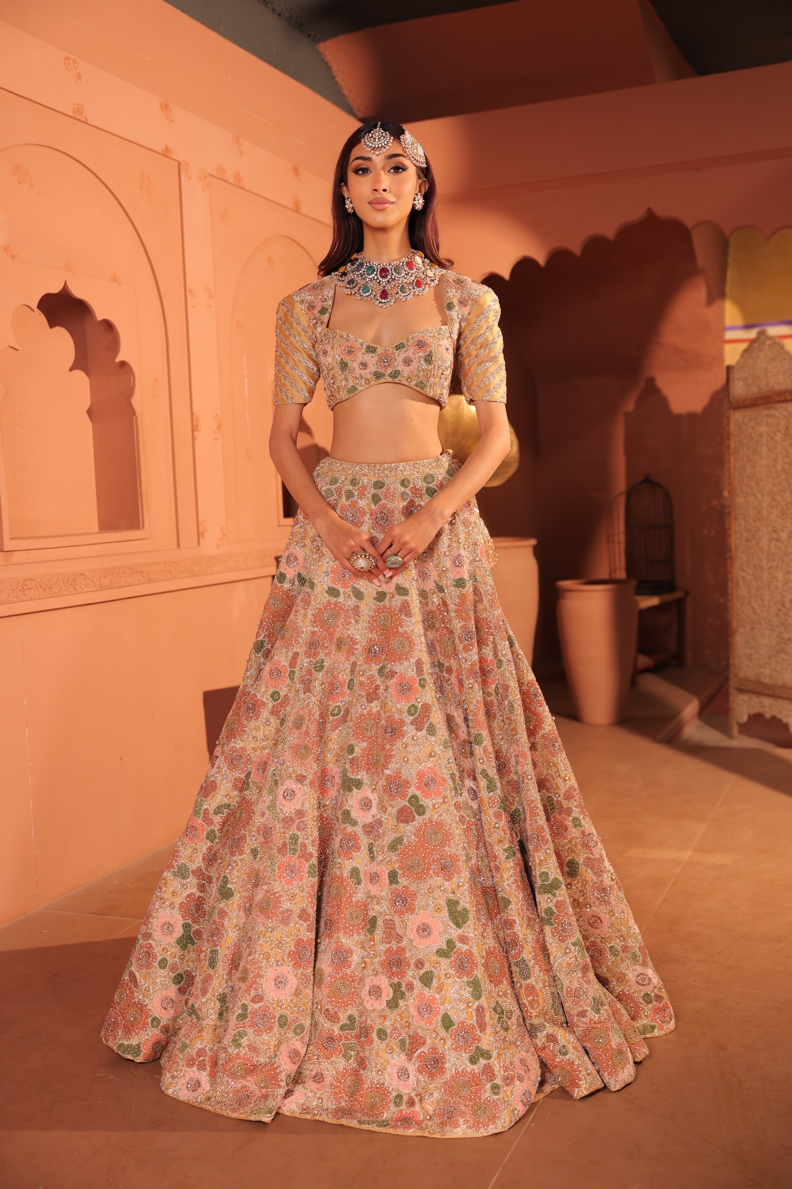 Qirat Applique Lehenga