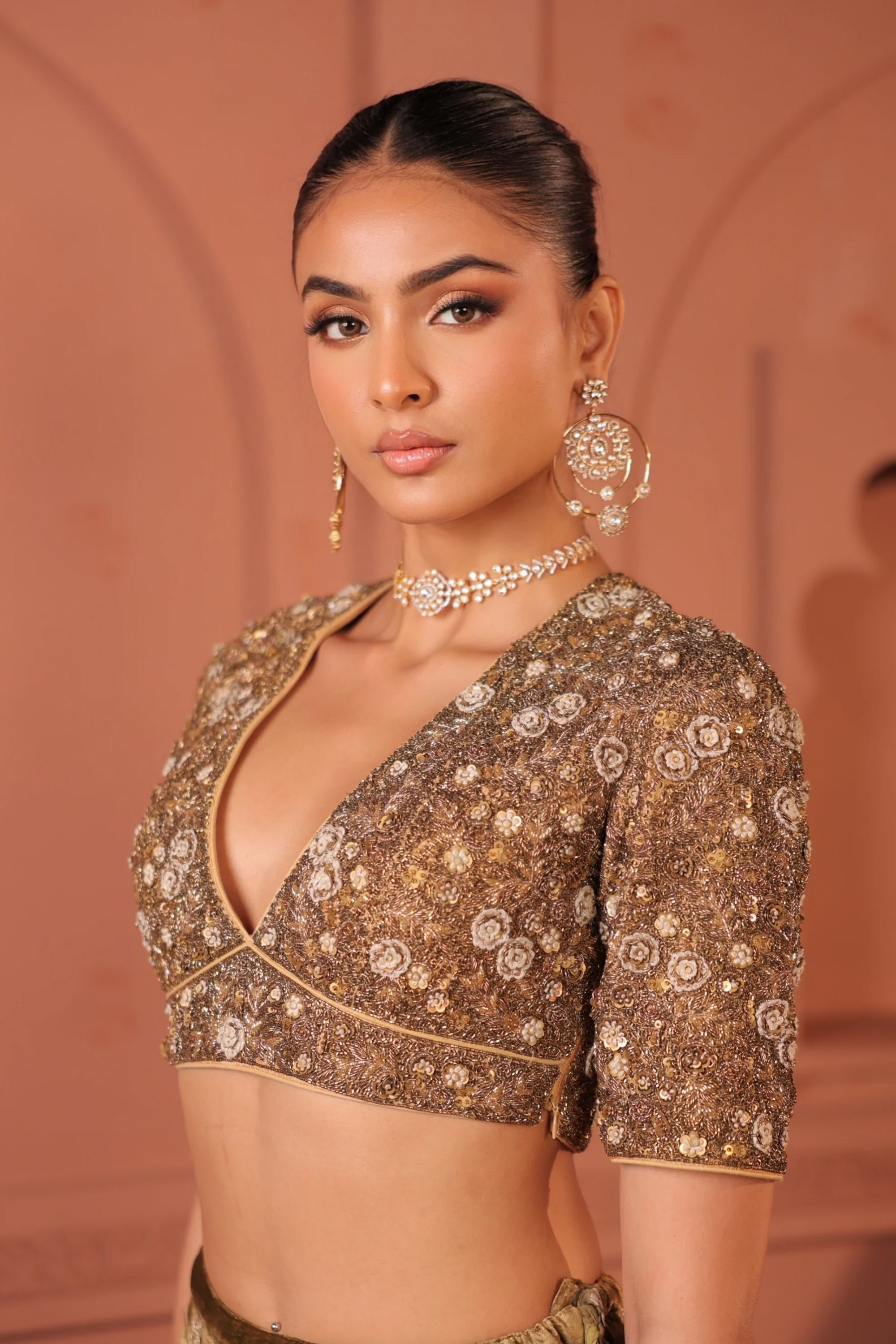 Ankita Chetri In Minori Lehenga
