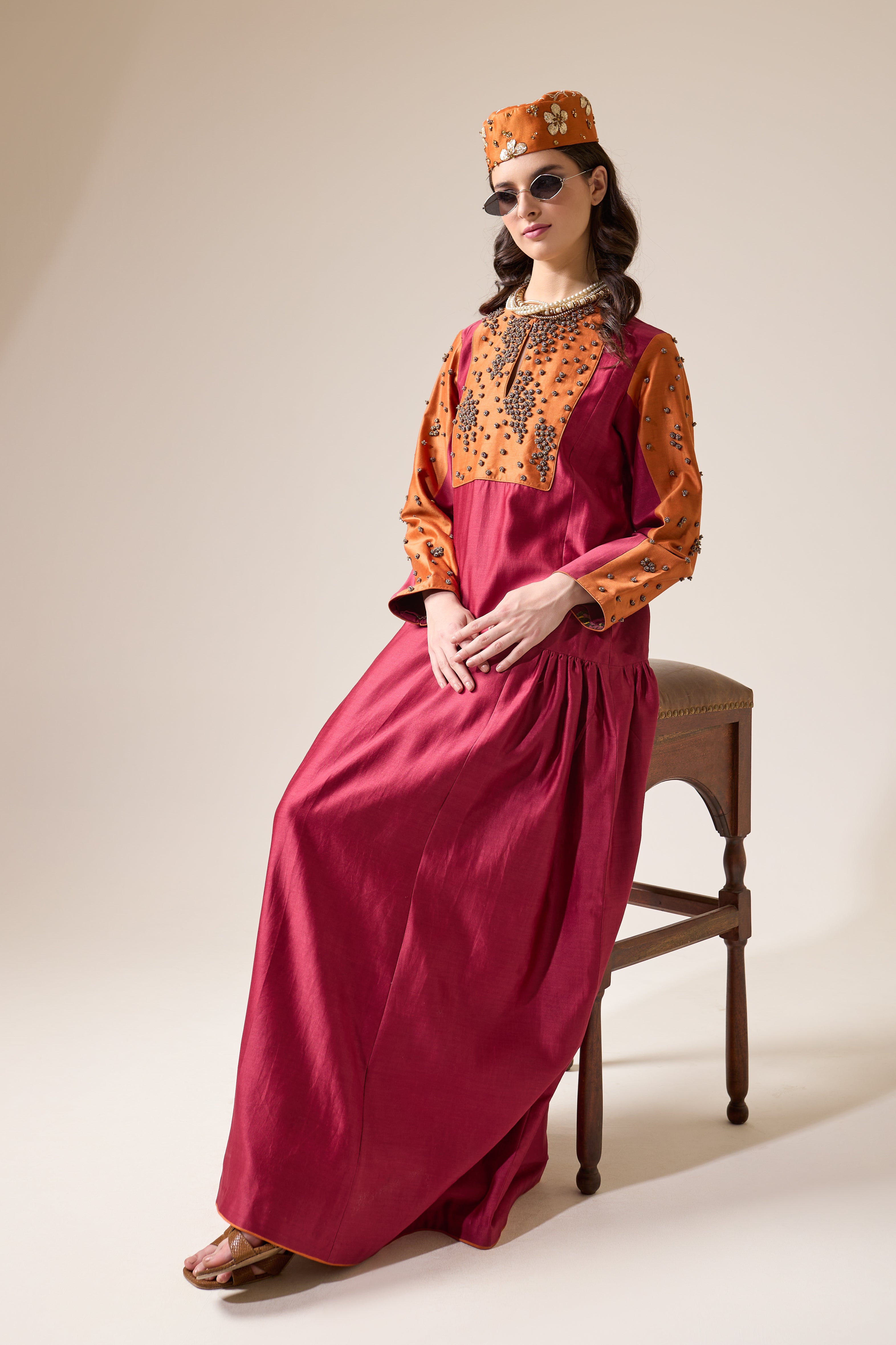 Beads Abaya Dress