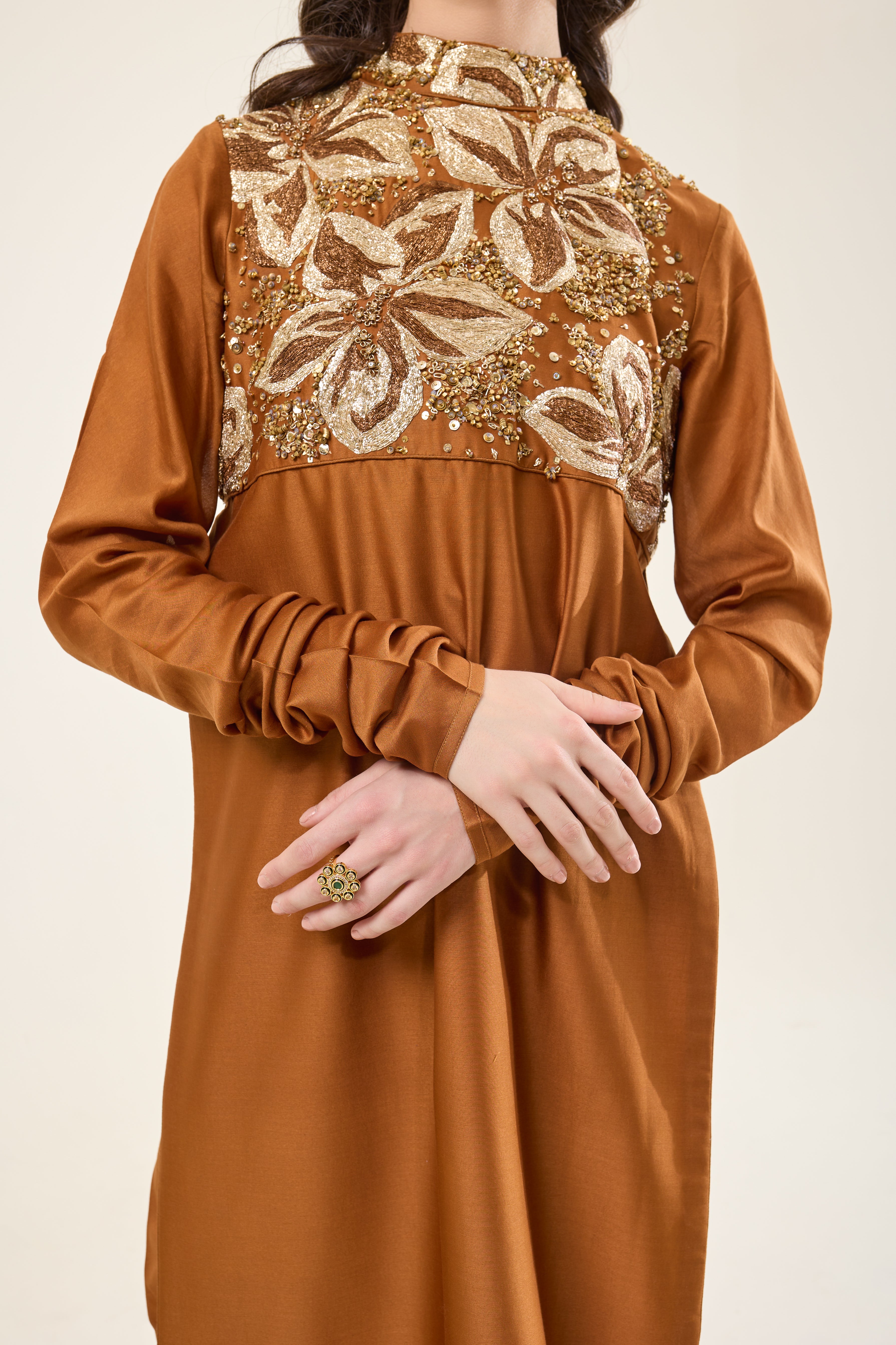 Golden Flora Kurta