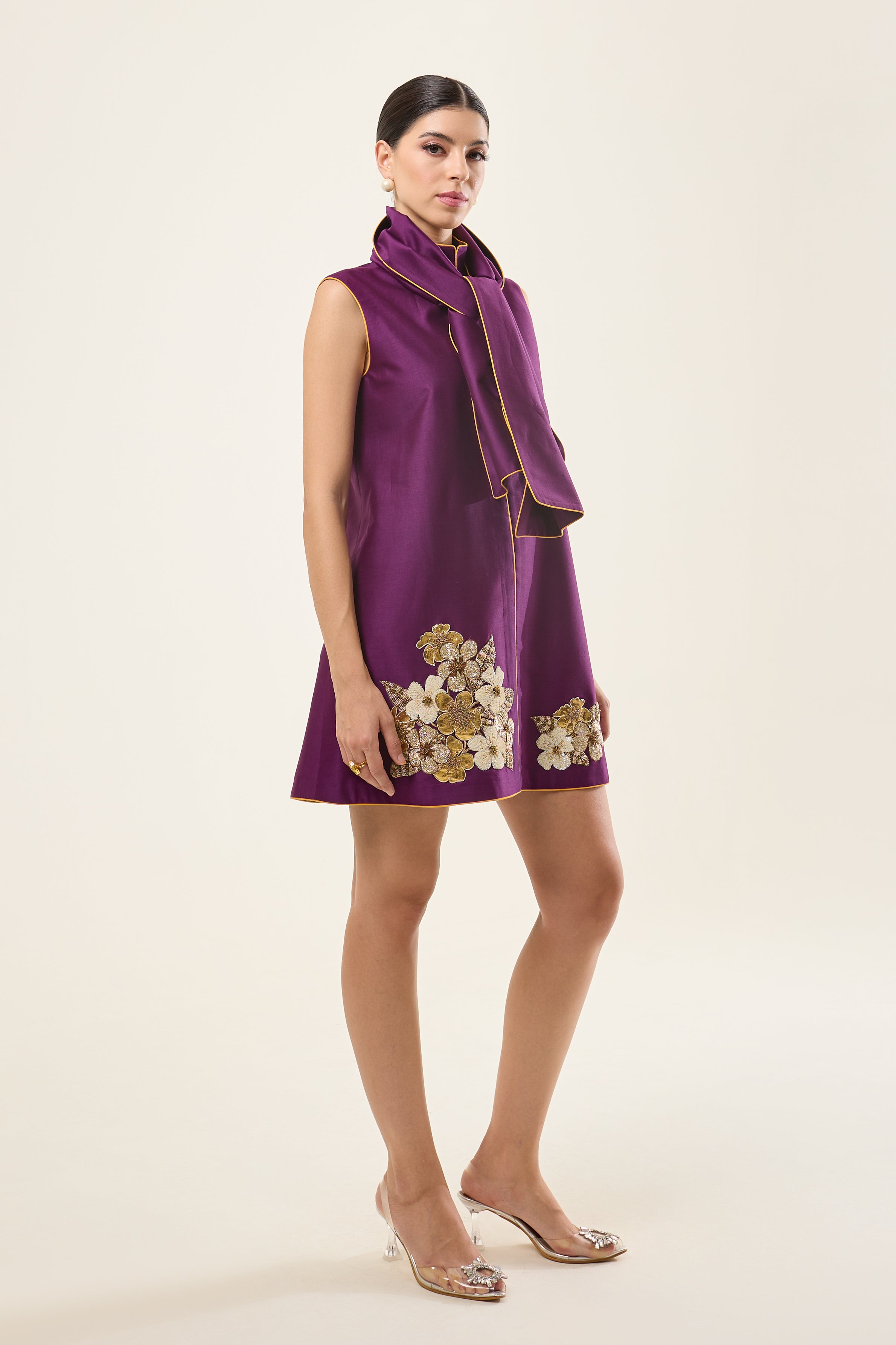 A Line Plumeria Punch Dress