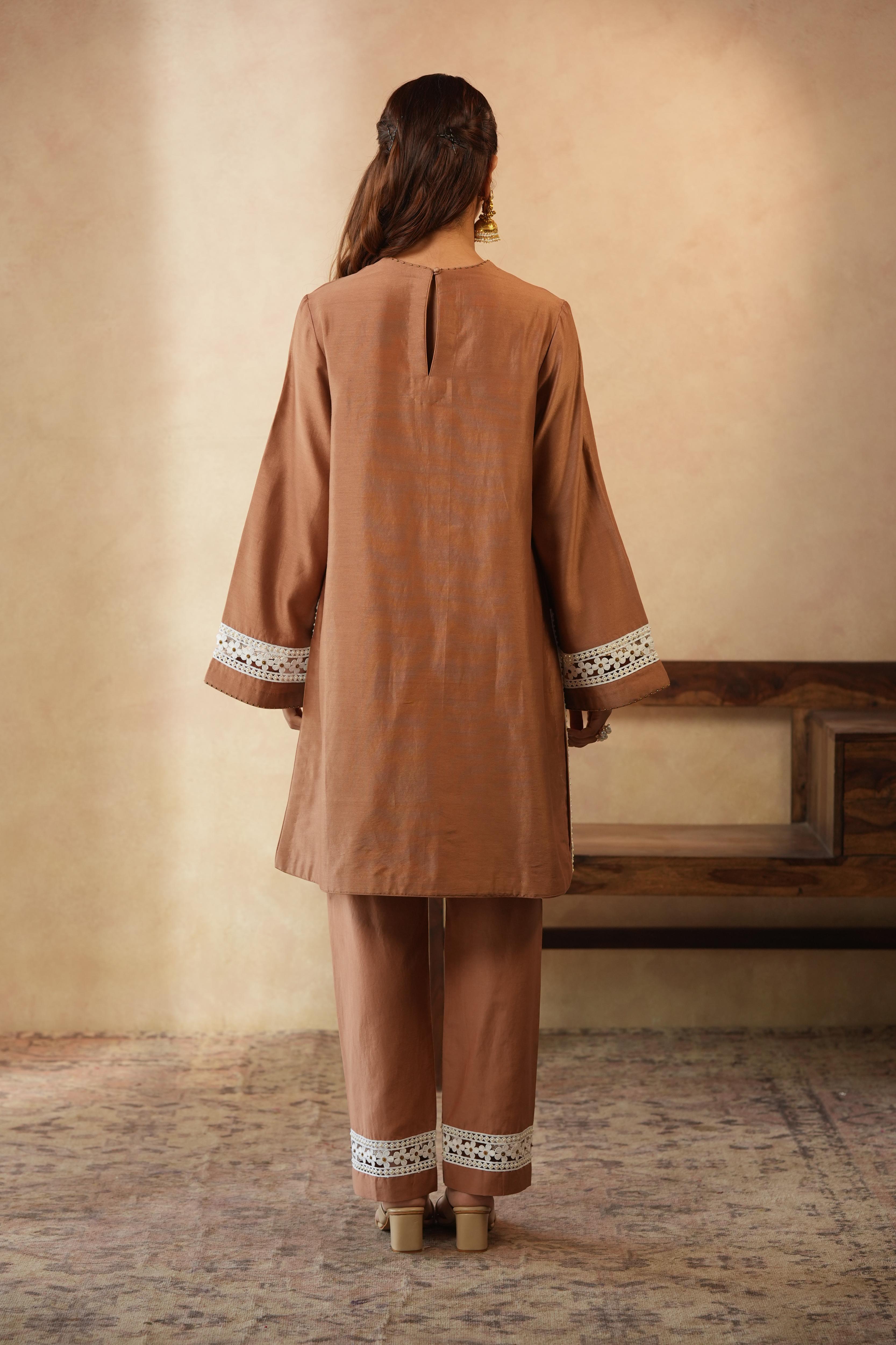 Zairah Caramel Brown Co-ord Set