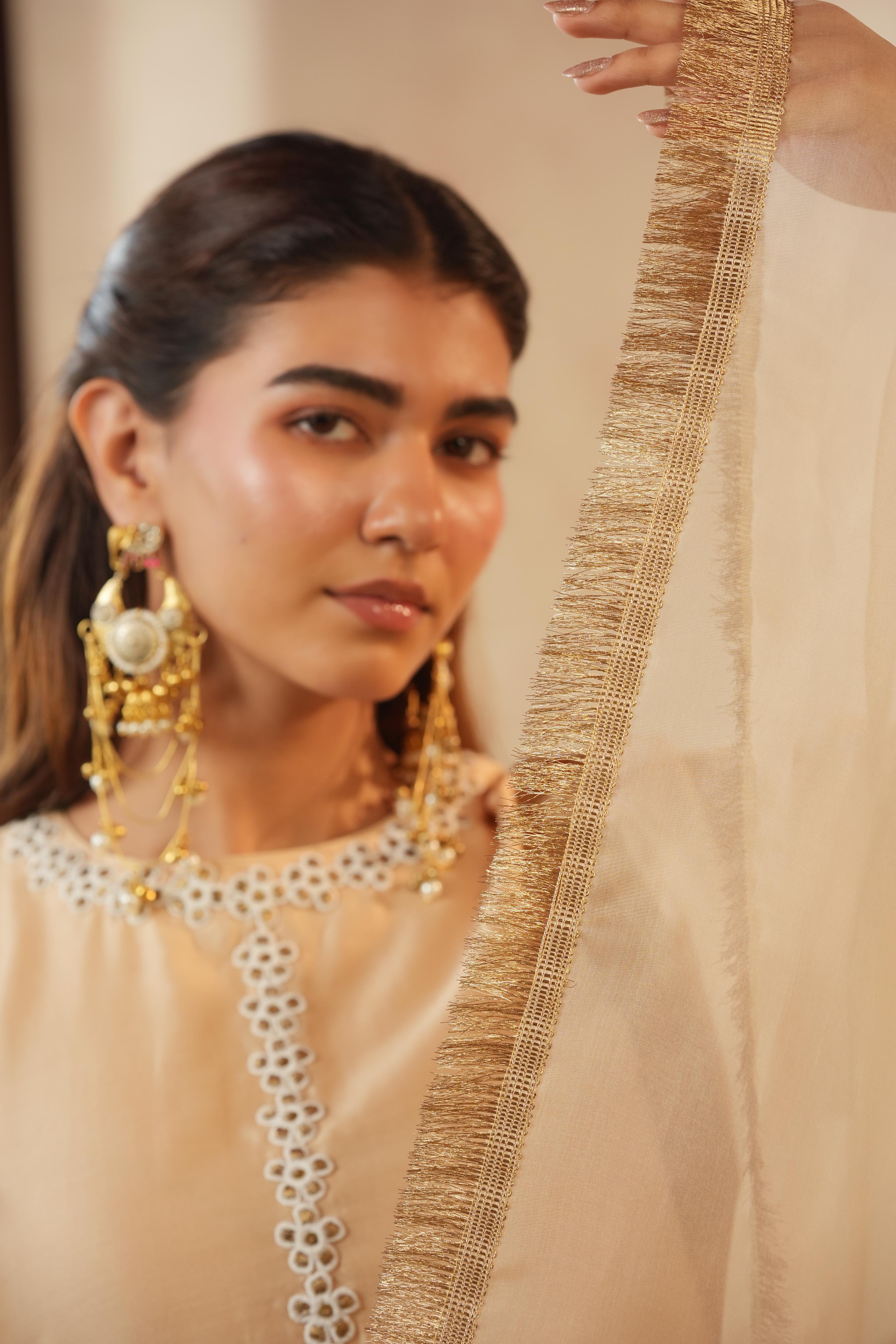 Mehar Peach Kurta Set