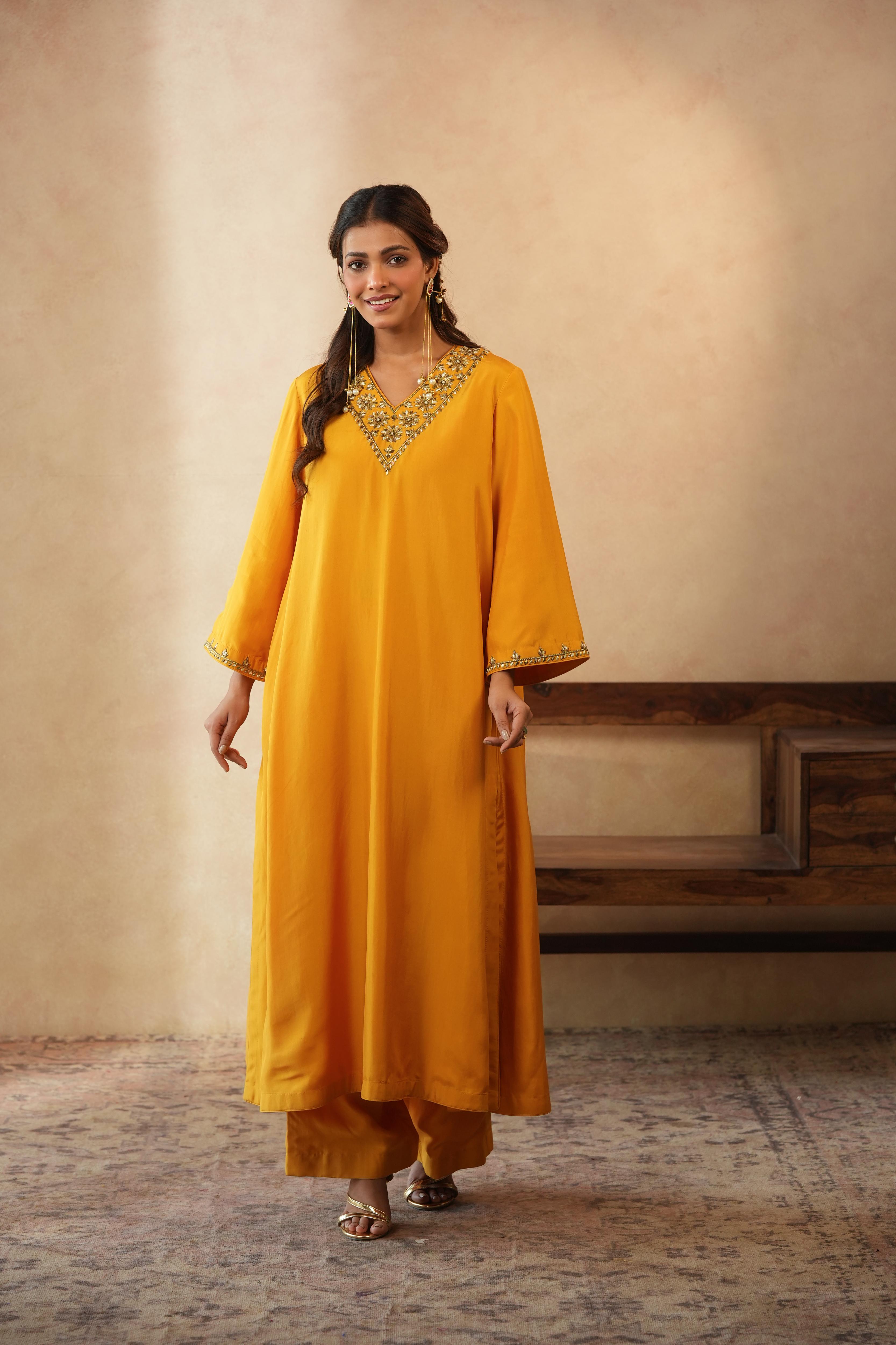 Hanna Mustard Kurta Set