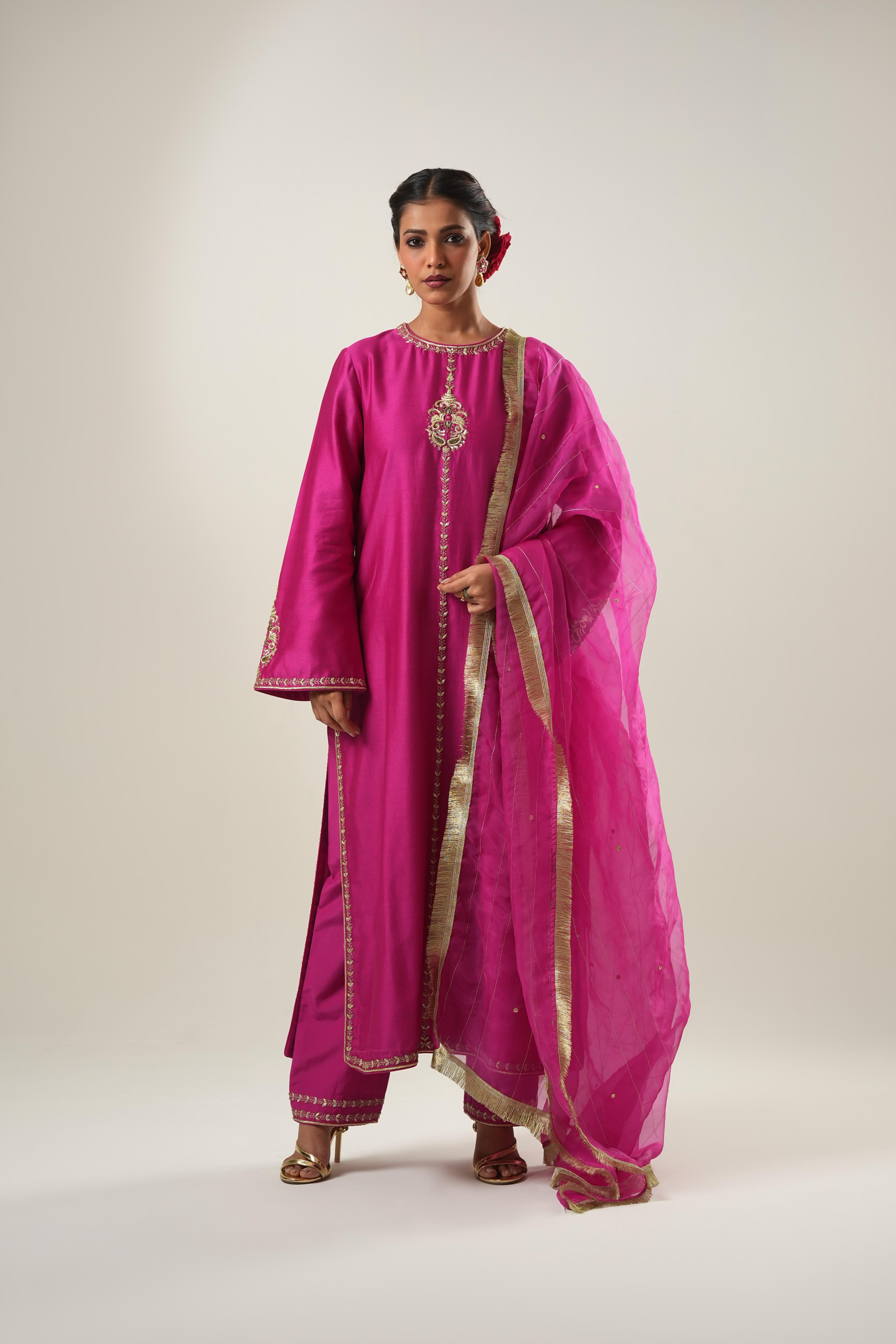 Mahira Hot Pink Suit Set