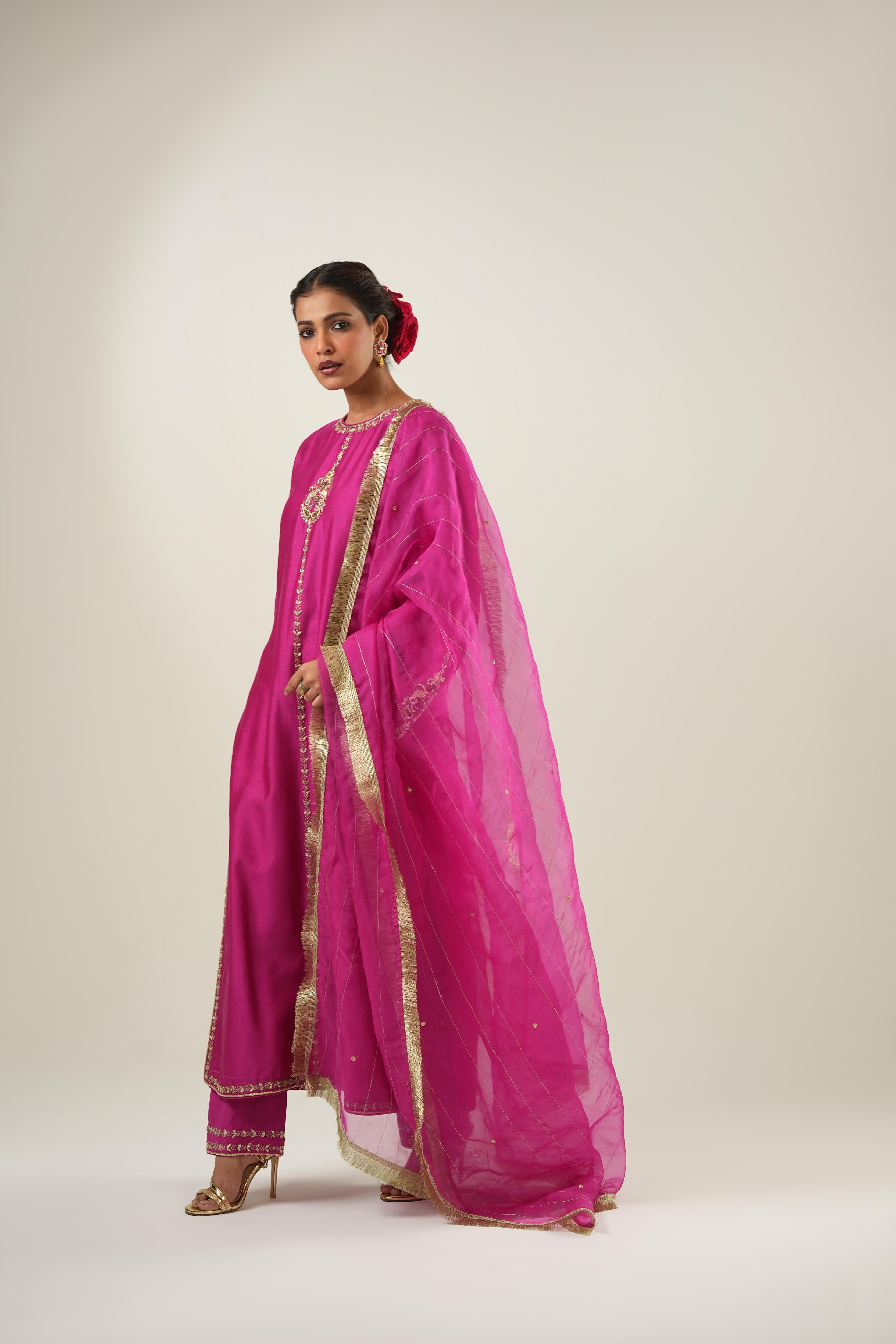 Mahira Hot Pink Suit Set