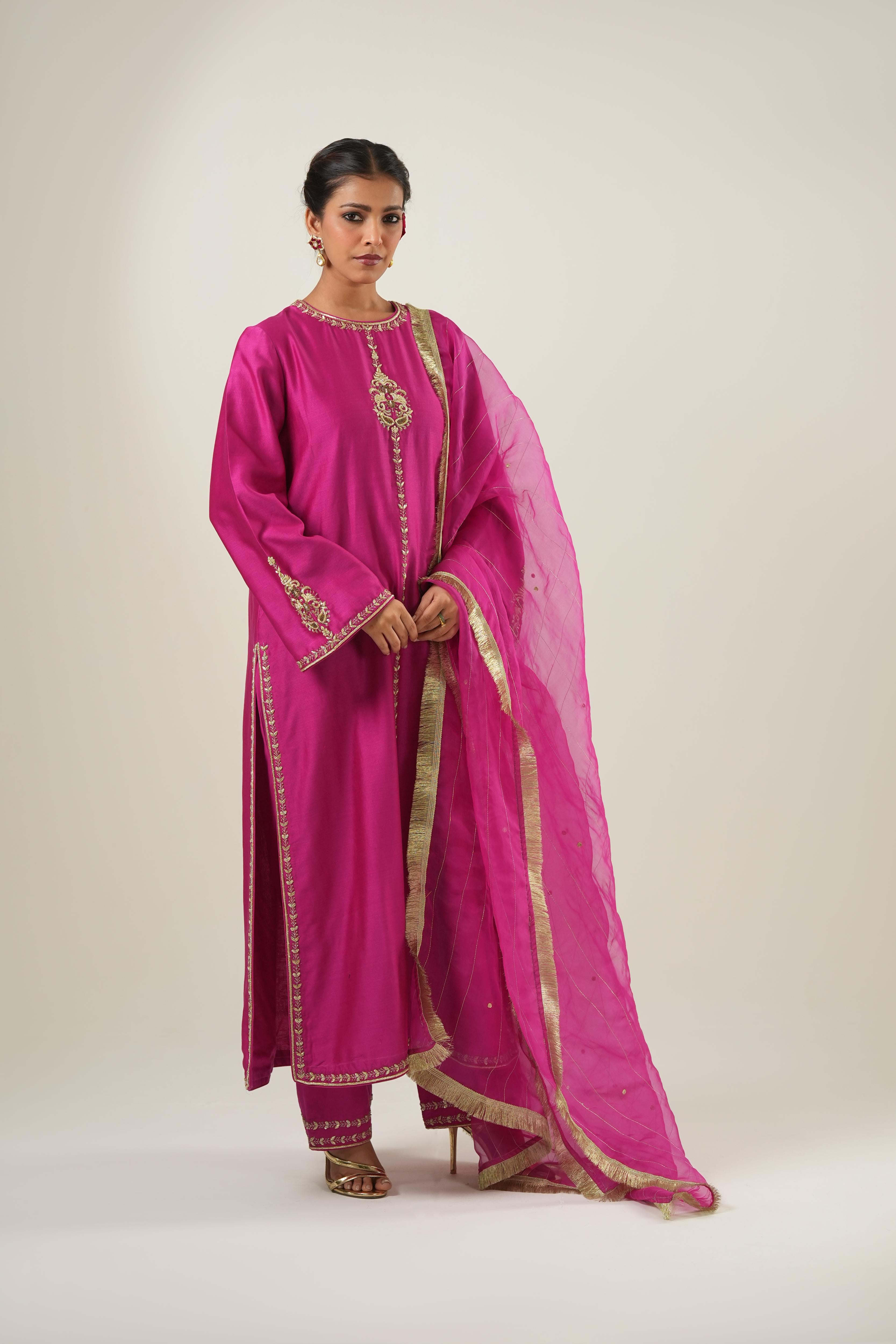 Mahira Hot Pink Suit Set