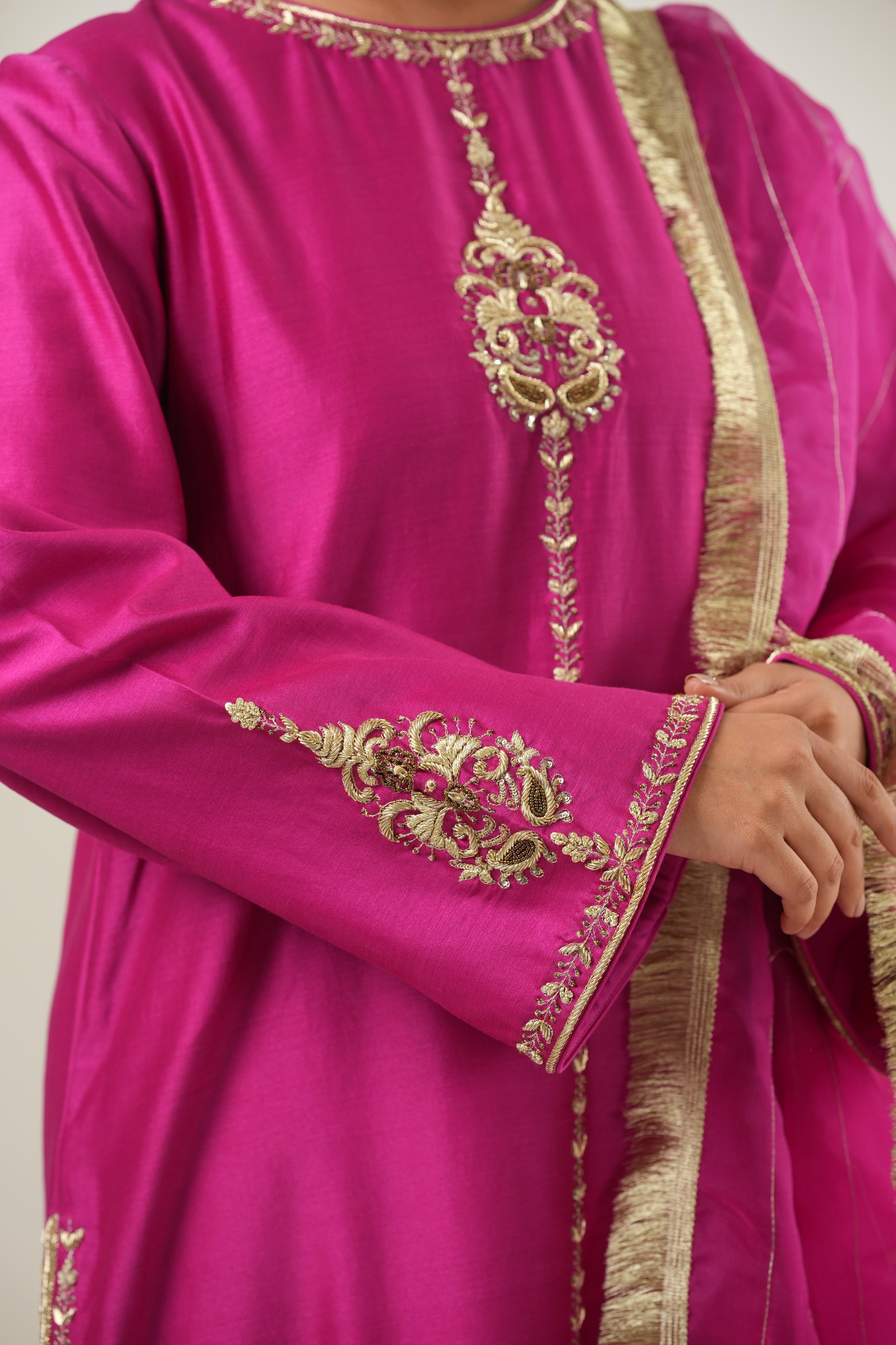 Mahira Hot Pink Suit Set
