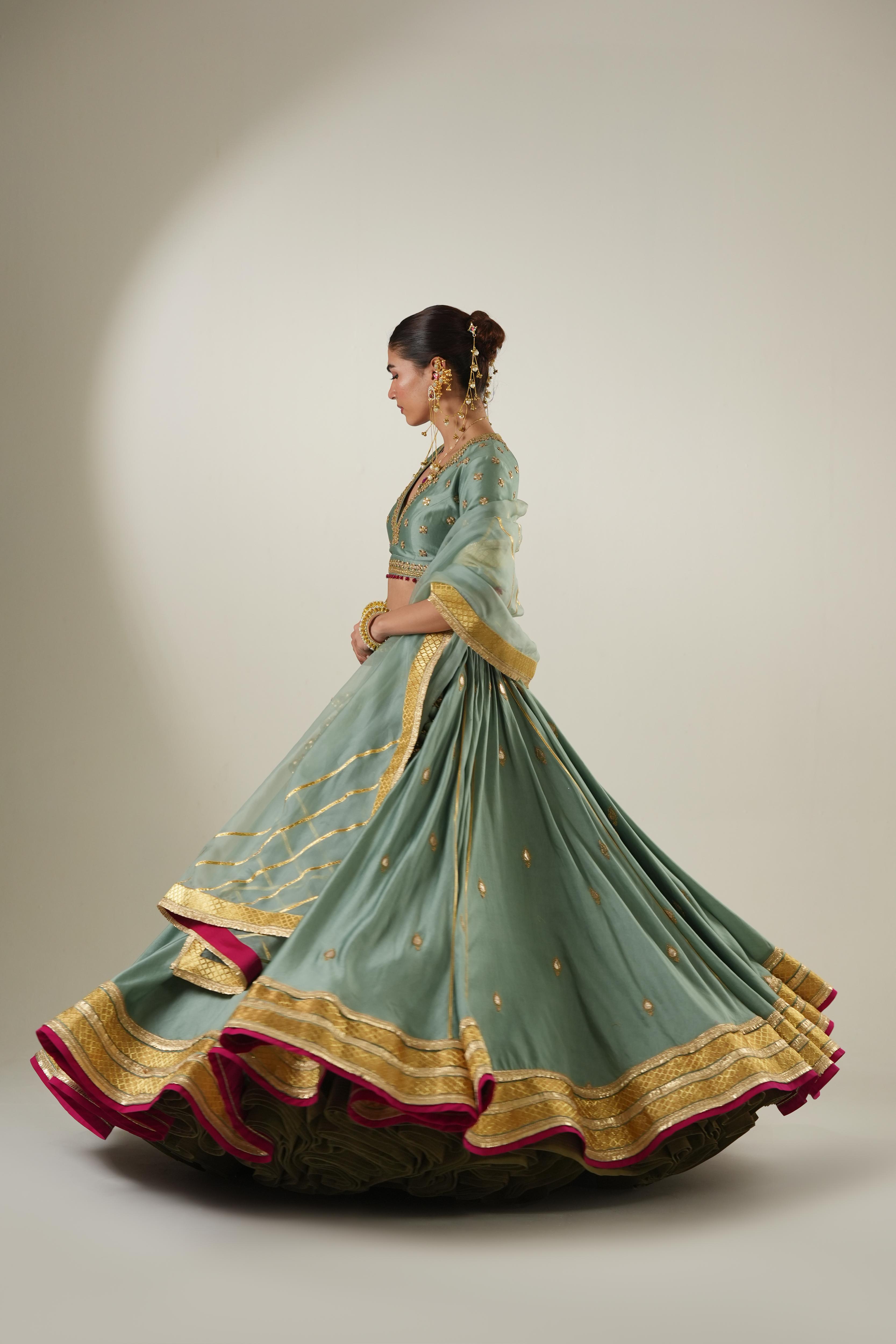 Harini Turquoise Lehenga