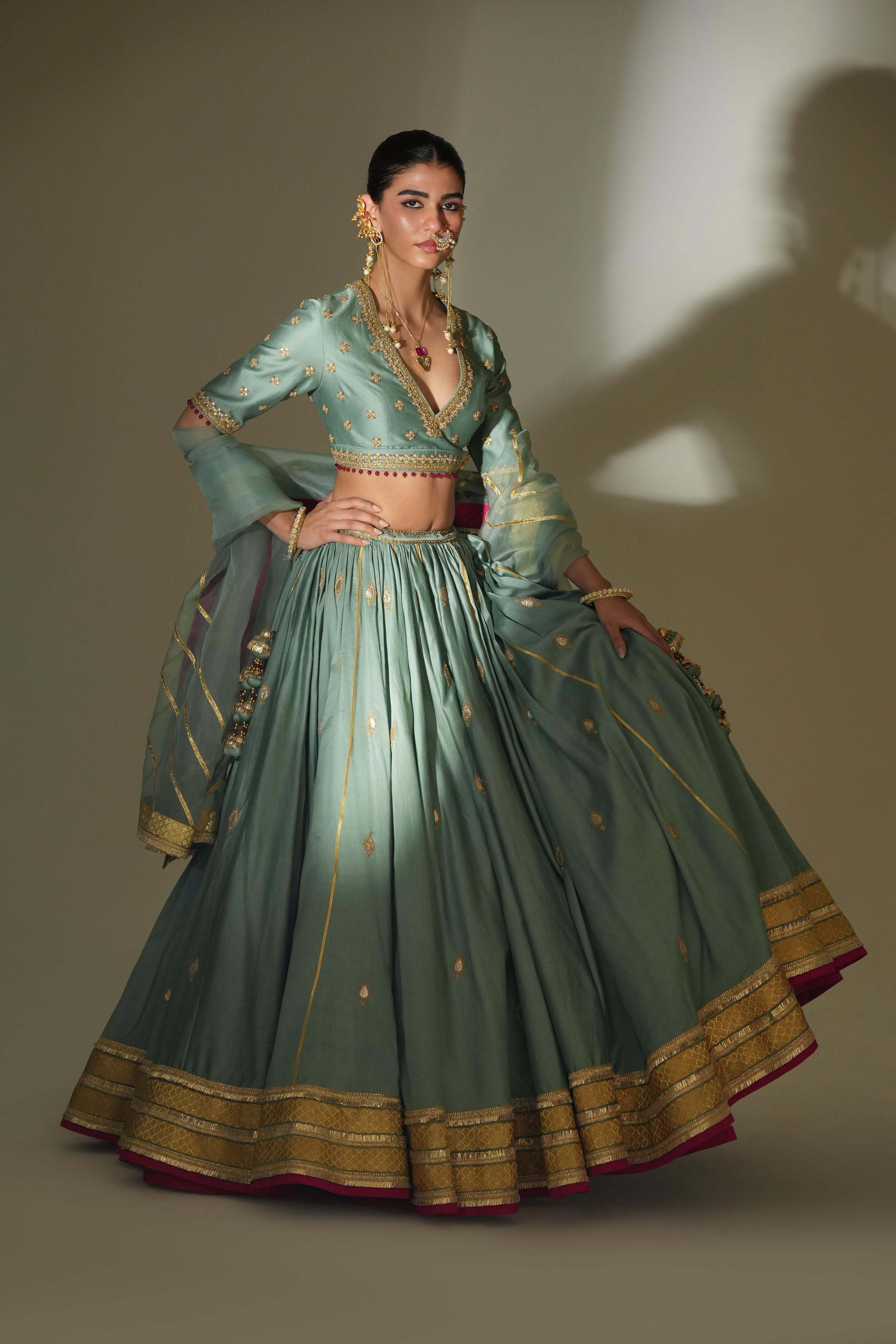 Harini Turquoise Lehenga