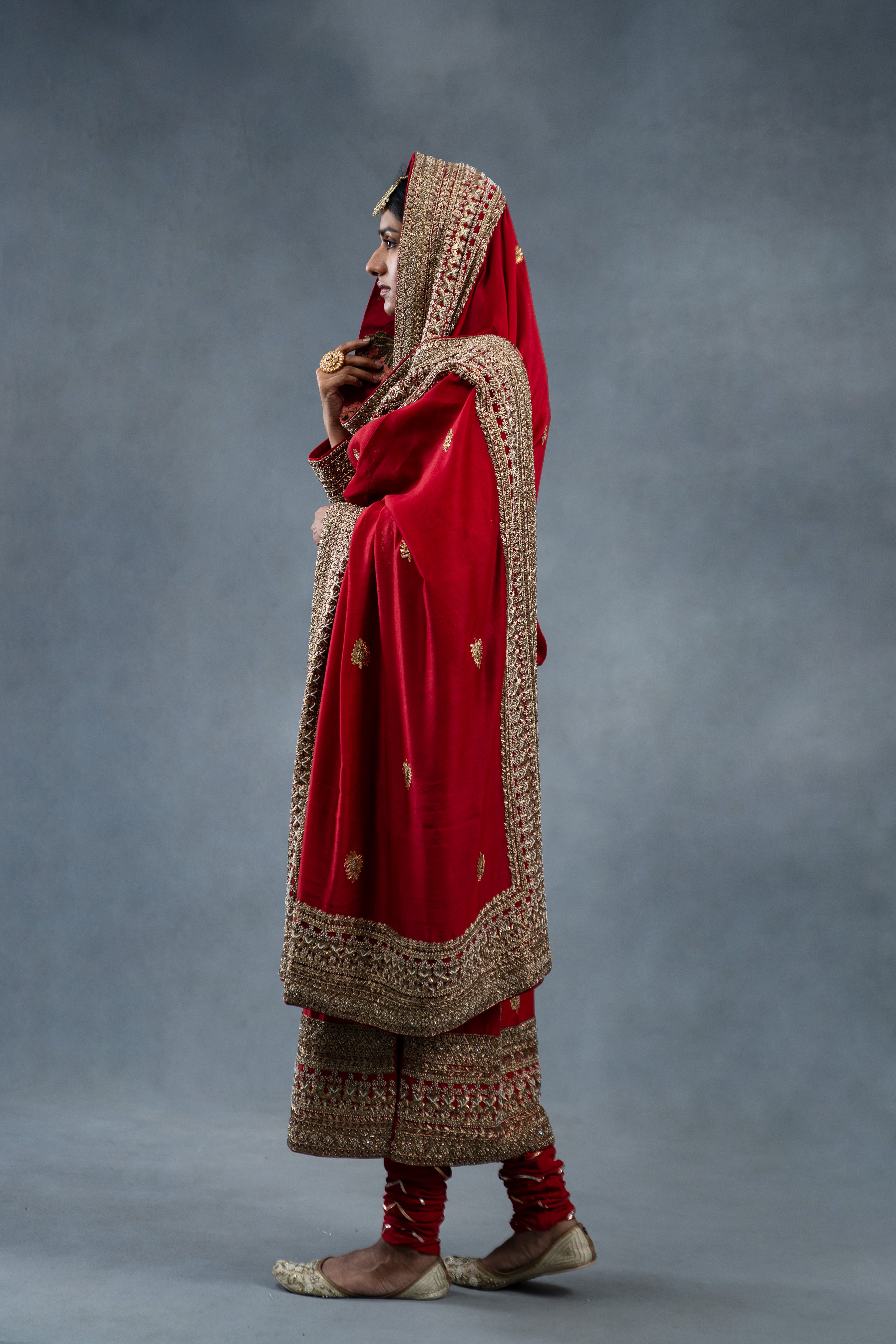 Mahreen Red Wedding Kurta