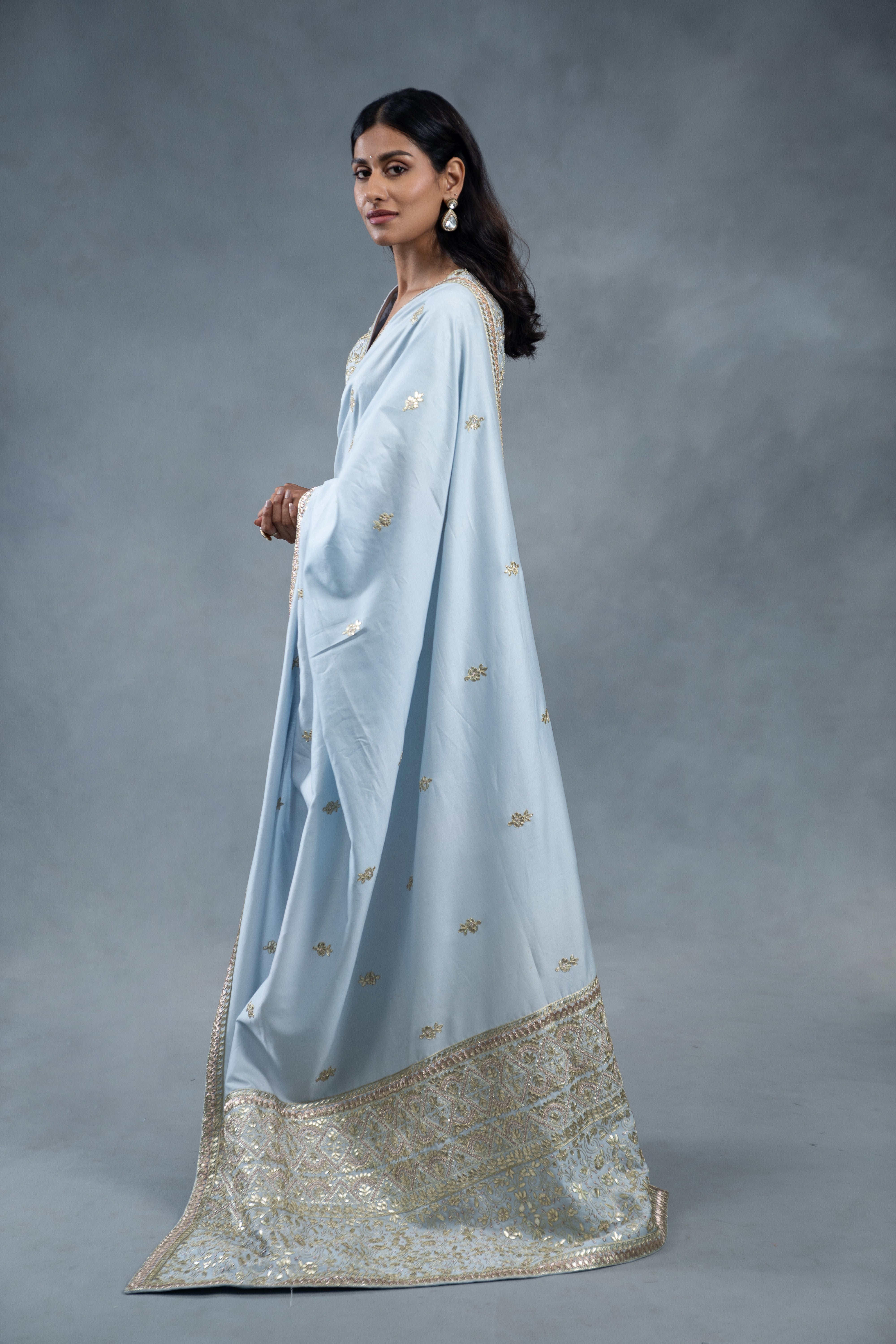 Shaleen Blue Wedding Saree