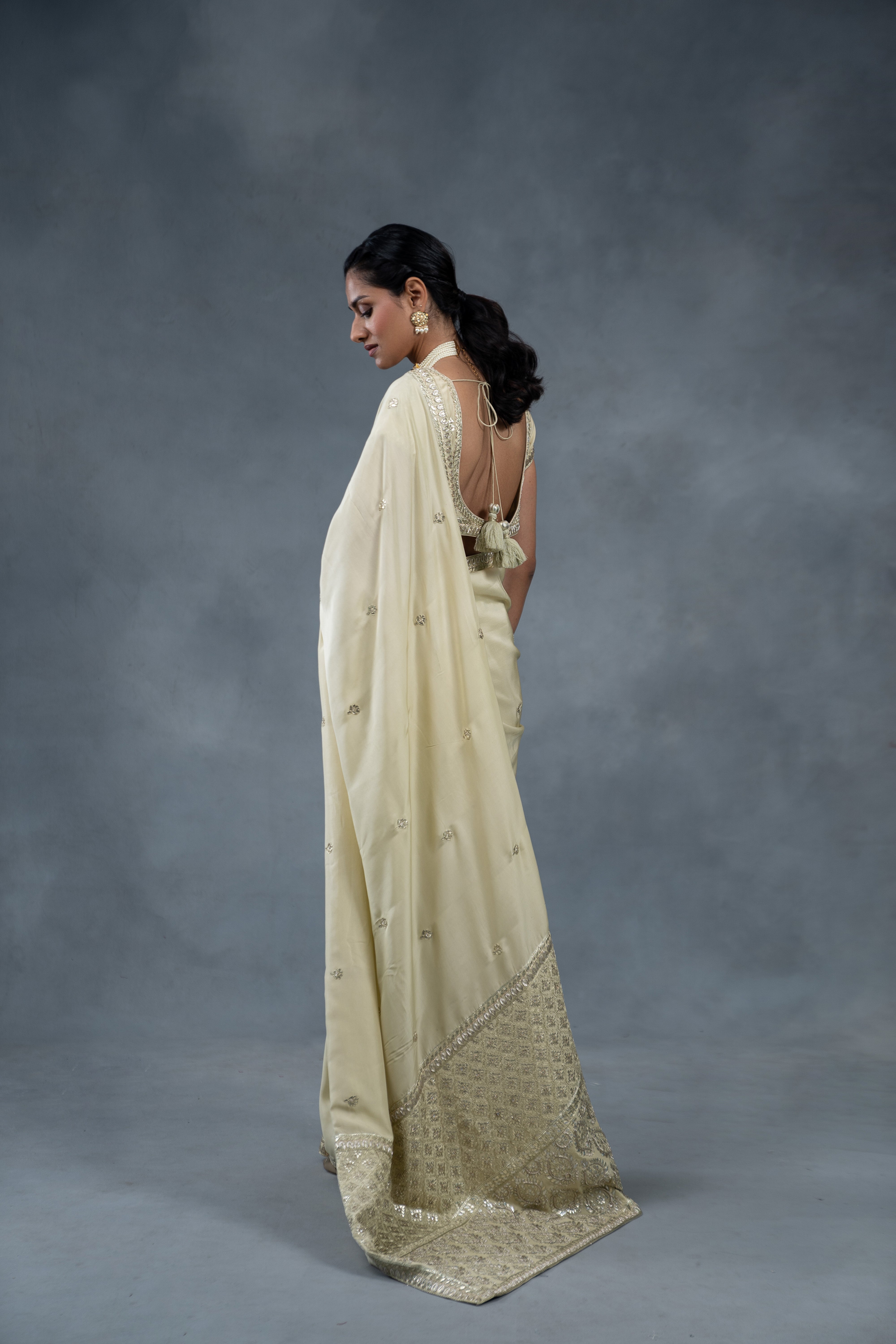 Shaleen Pistachio Wedding Saree