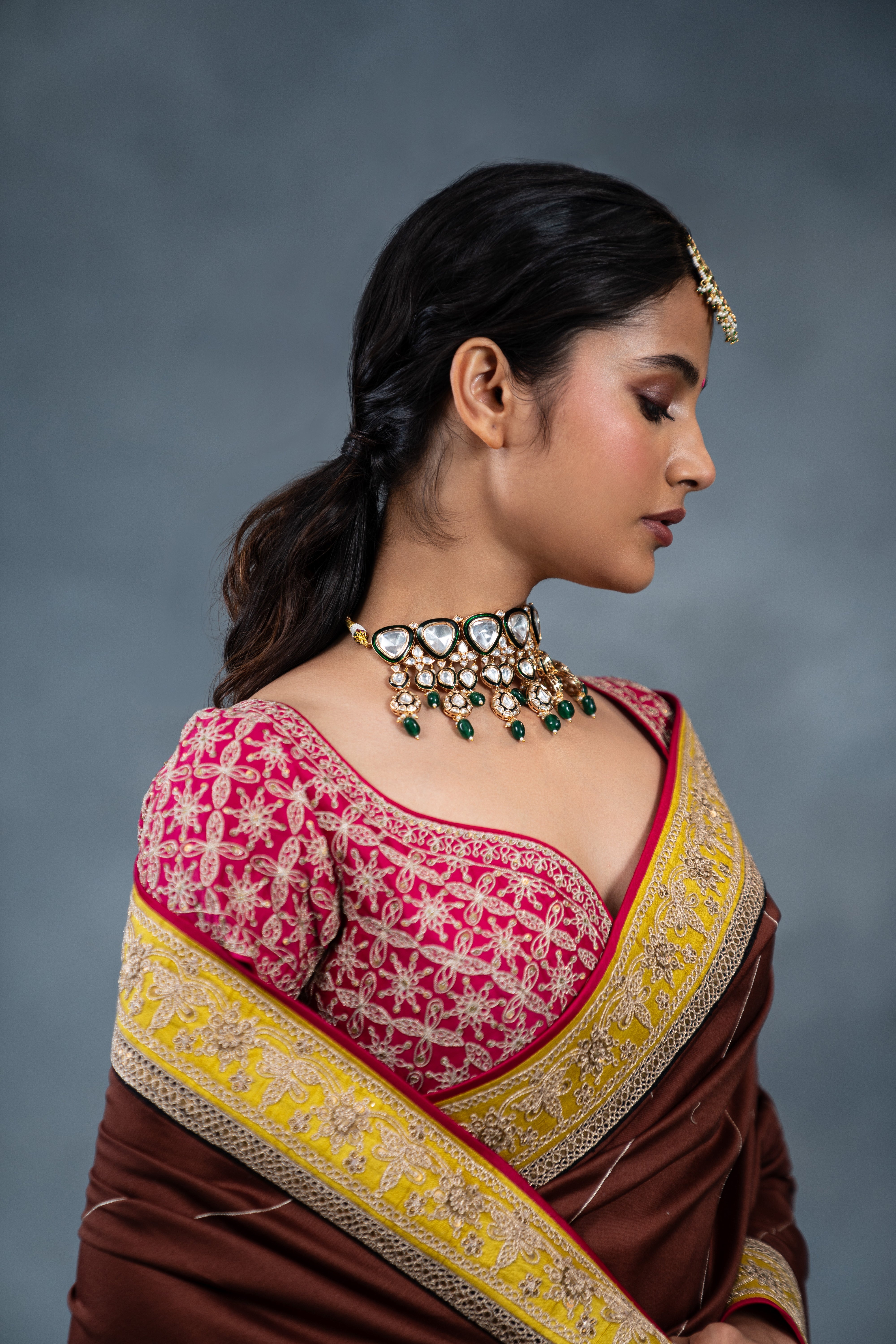 Rangrez Brown Saree