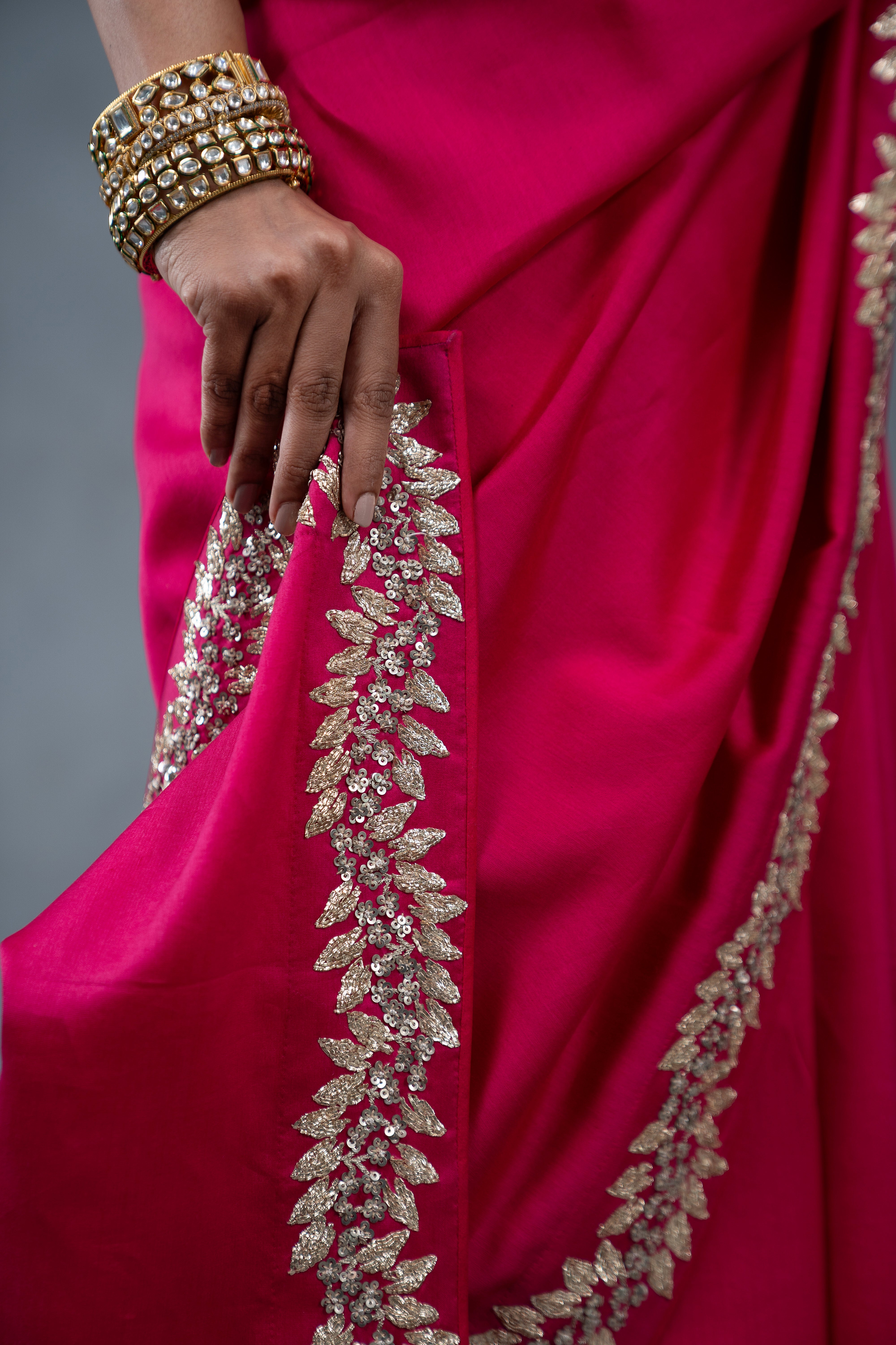 Gulabo Pink Wedding Saree