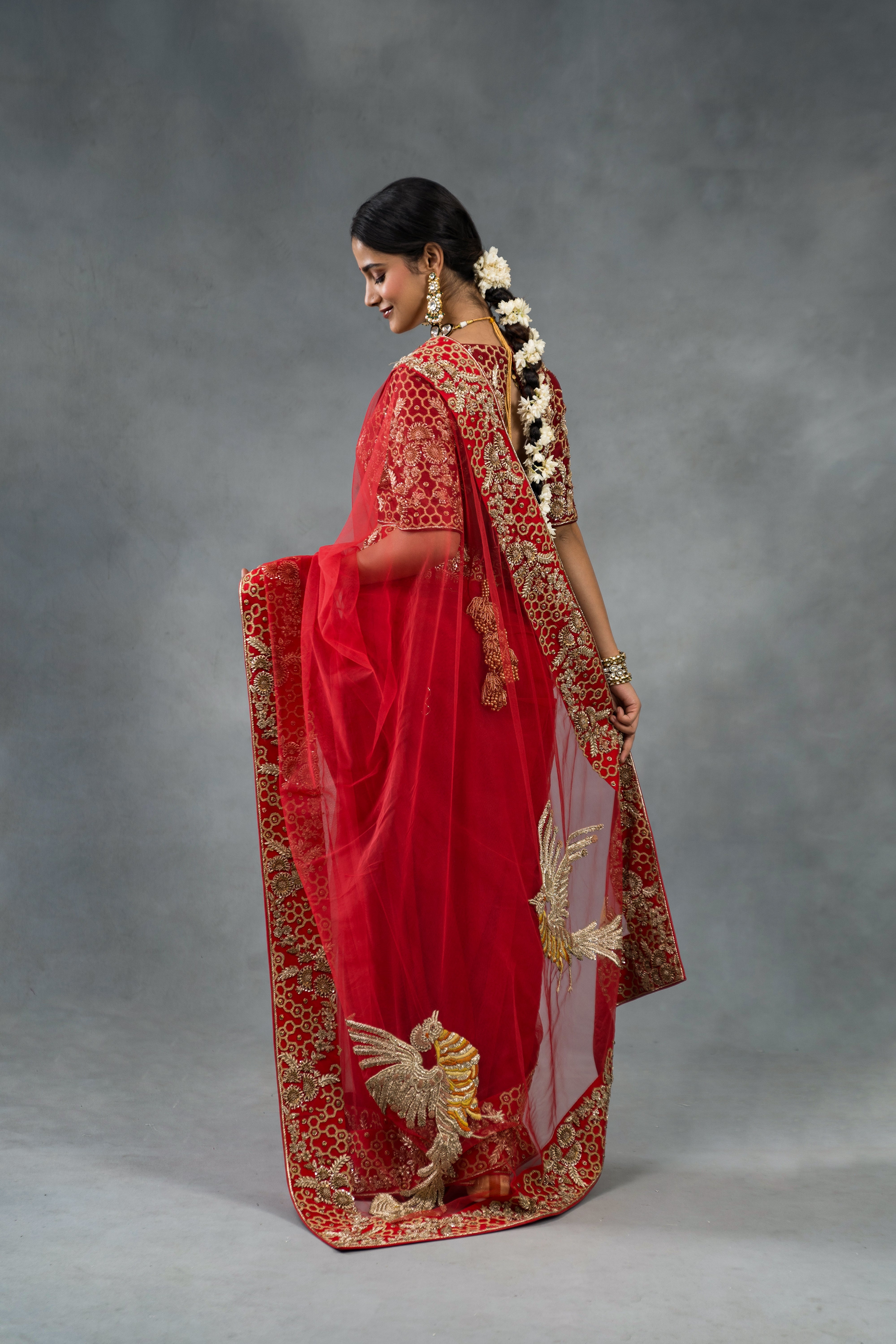 Sirat Red Wedding Saree