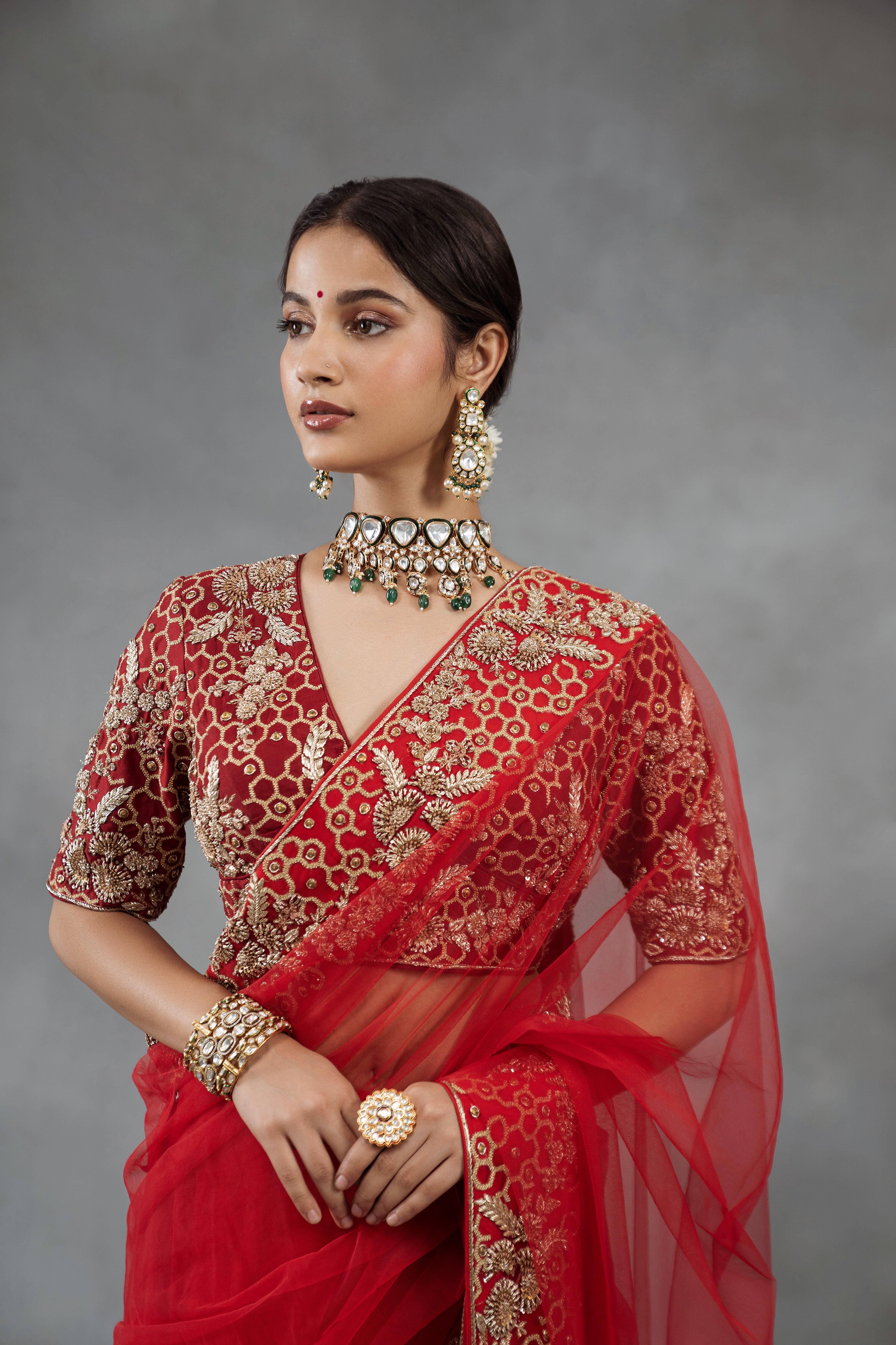 Sirat Red Wedding Saree