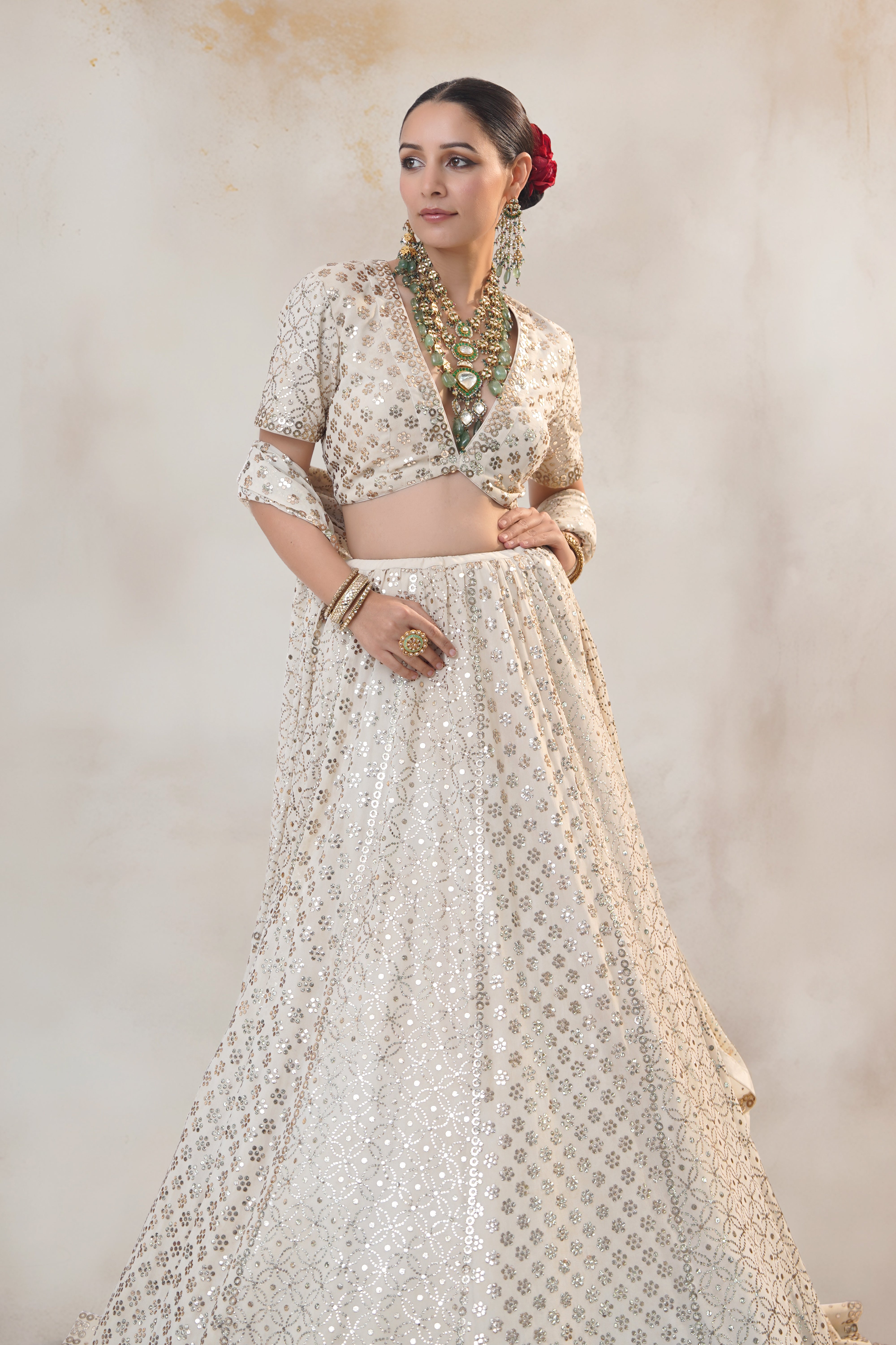 Mrunal Thakur Wearing Nehmat Wedding Lehenga