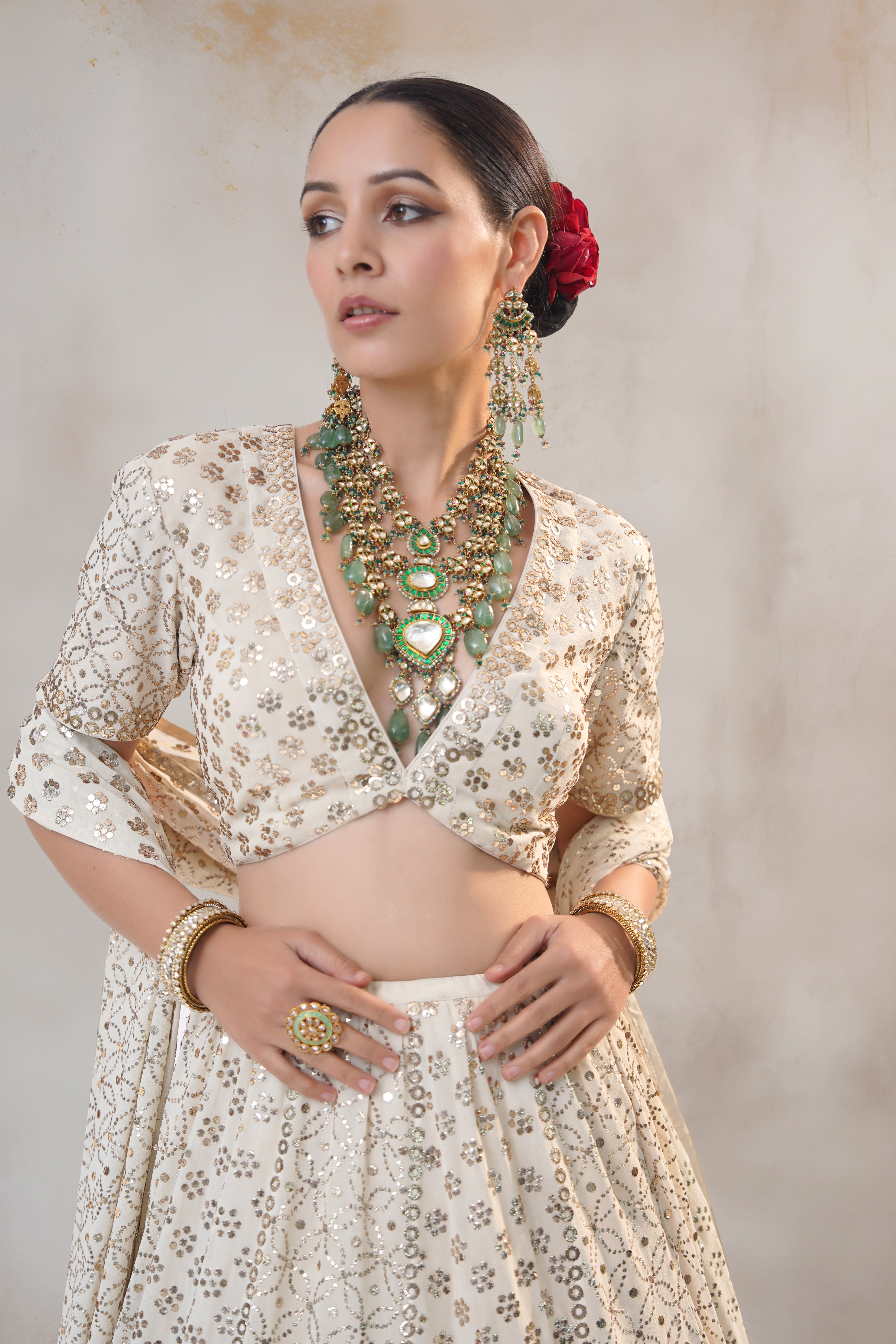 Mrunal Thakur Wearing Nehmat Wedding Lehenga