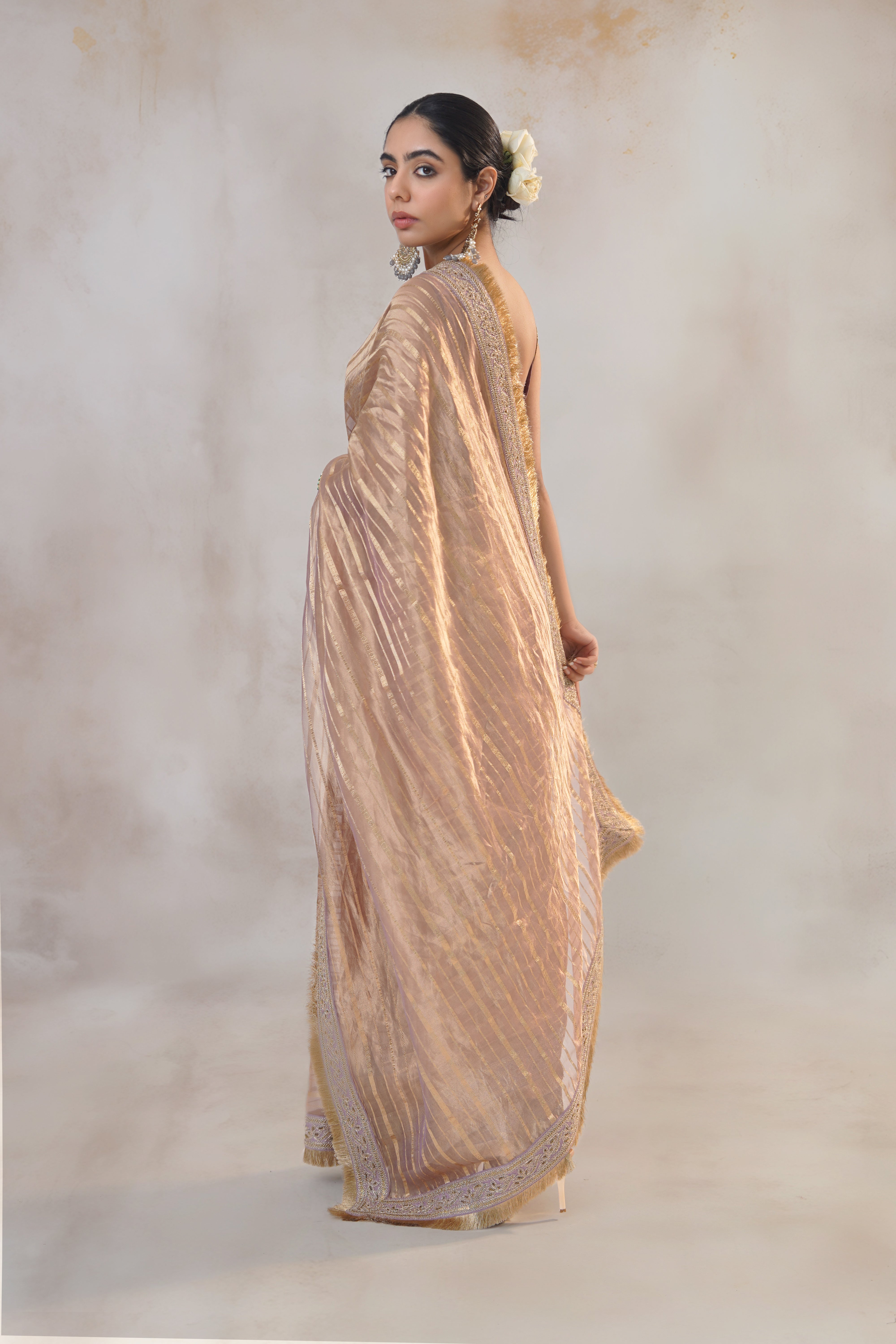 Hebah Patel Wearing Mahawish Wedding Saree