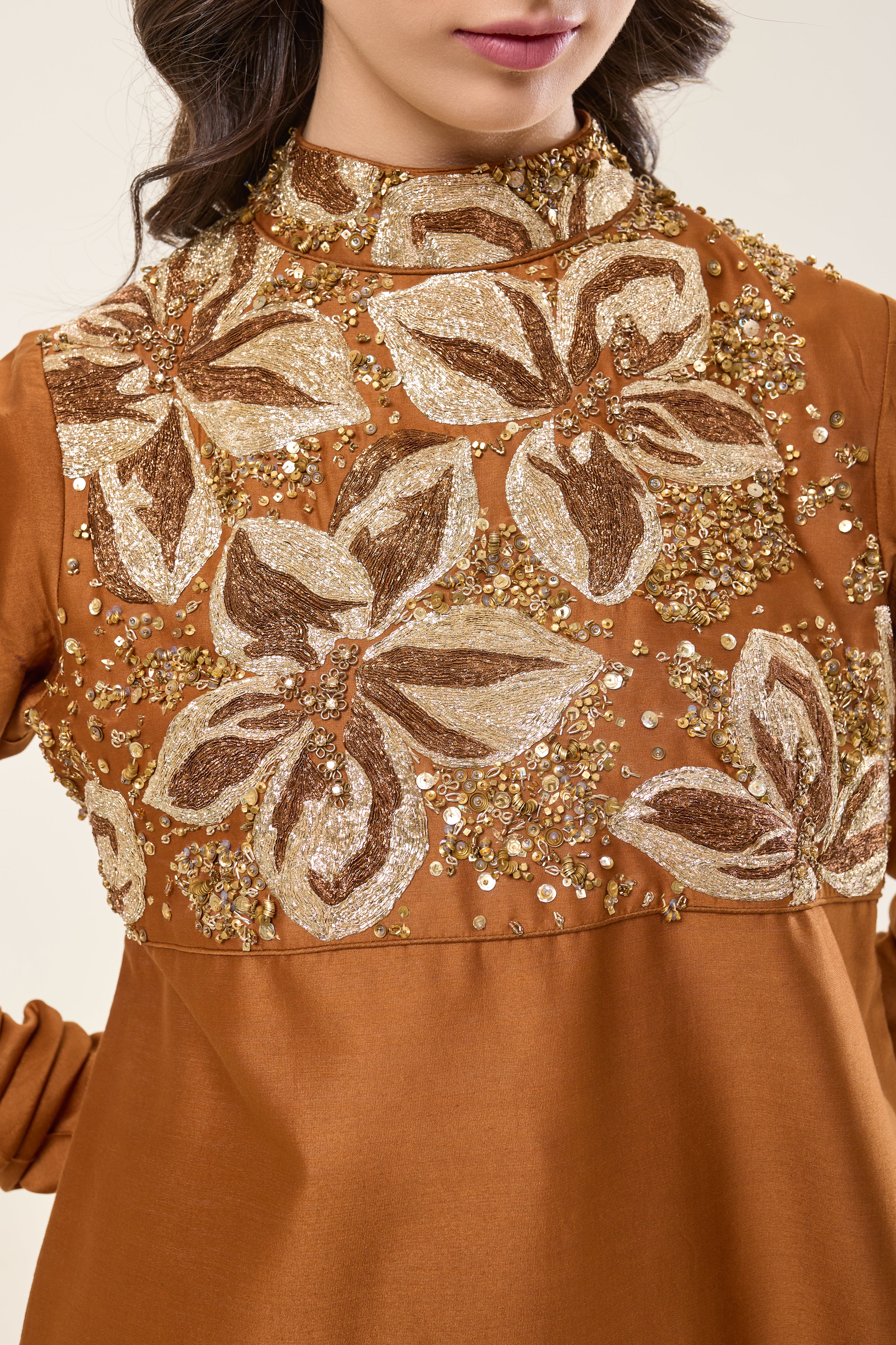 Golden Flora Kurta