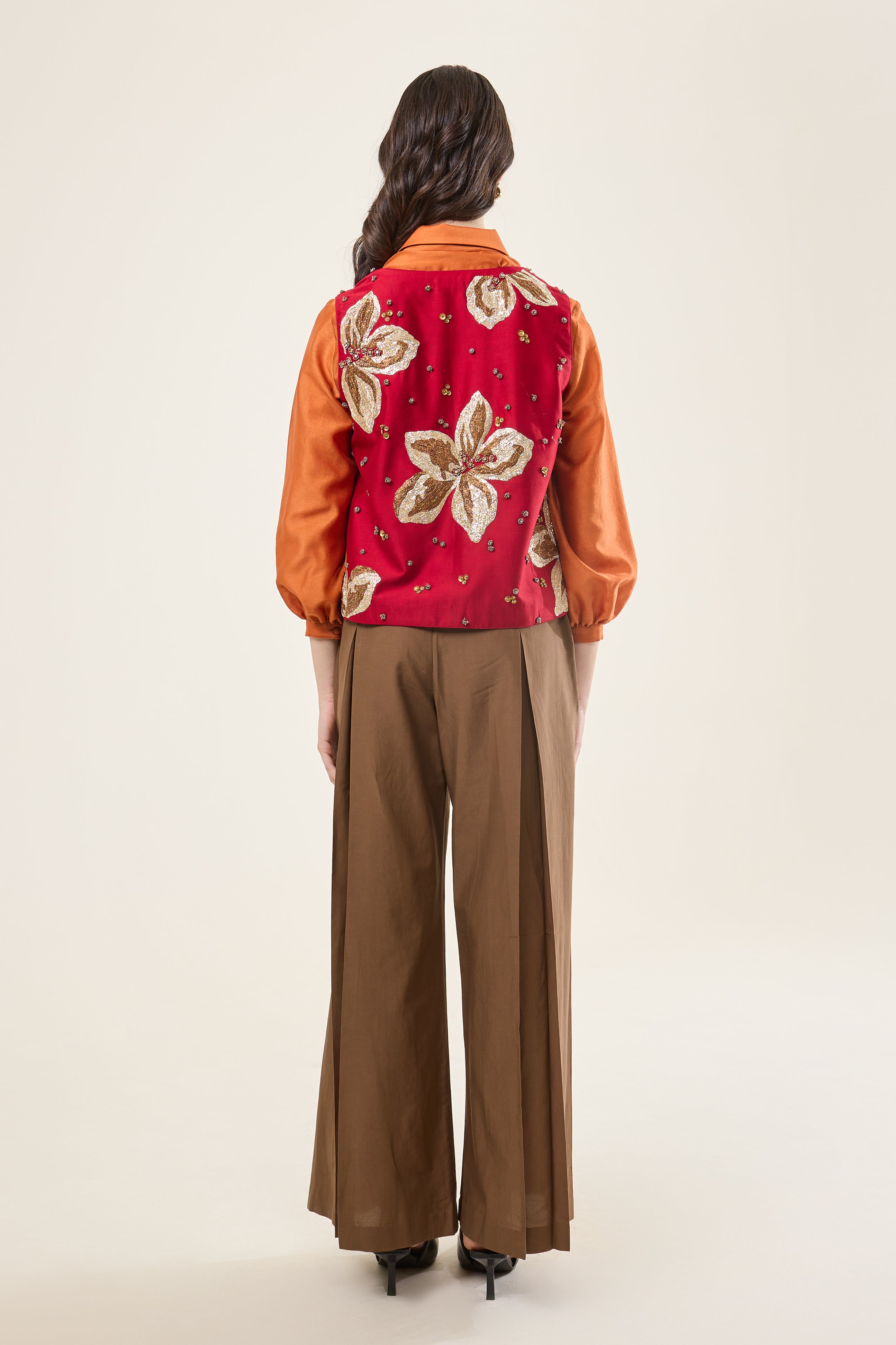 Golden Flora jacket with Shirt and Trousers