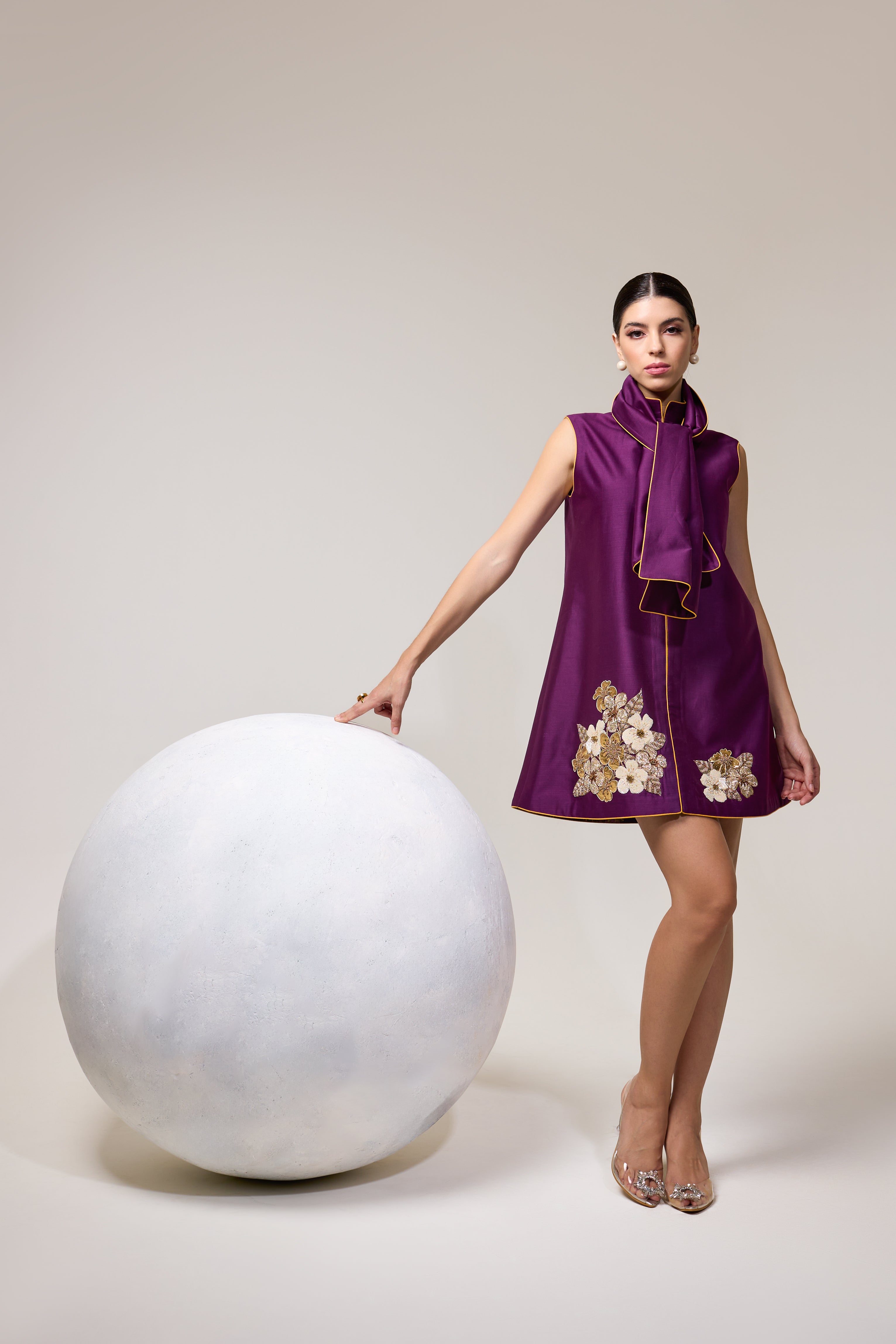 A Line Plumeria Punch Dress