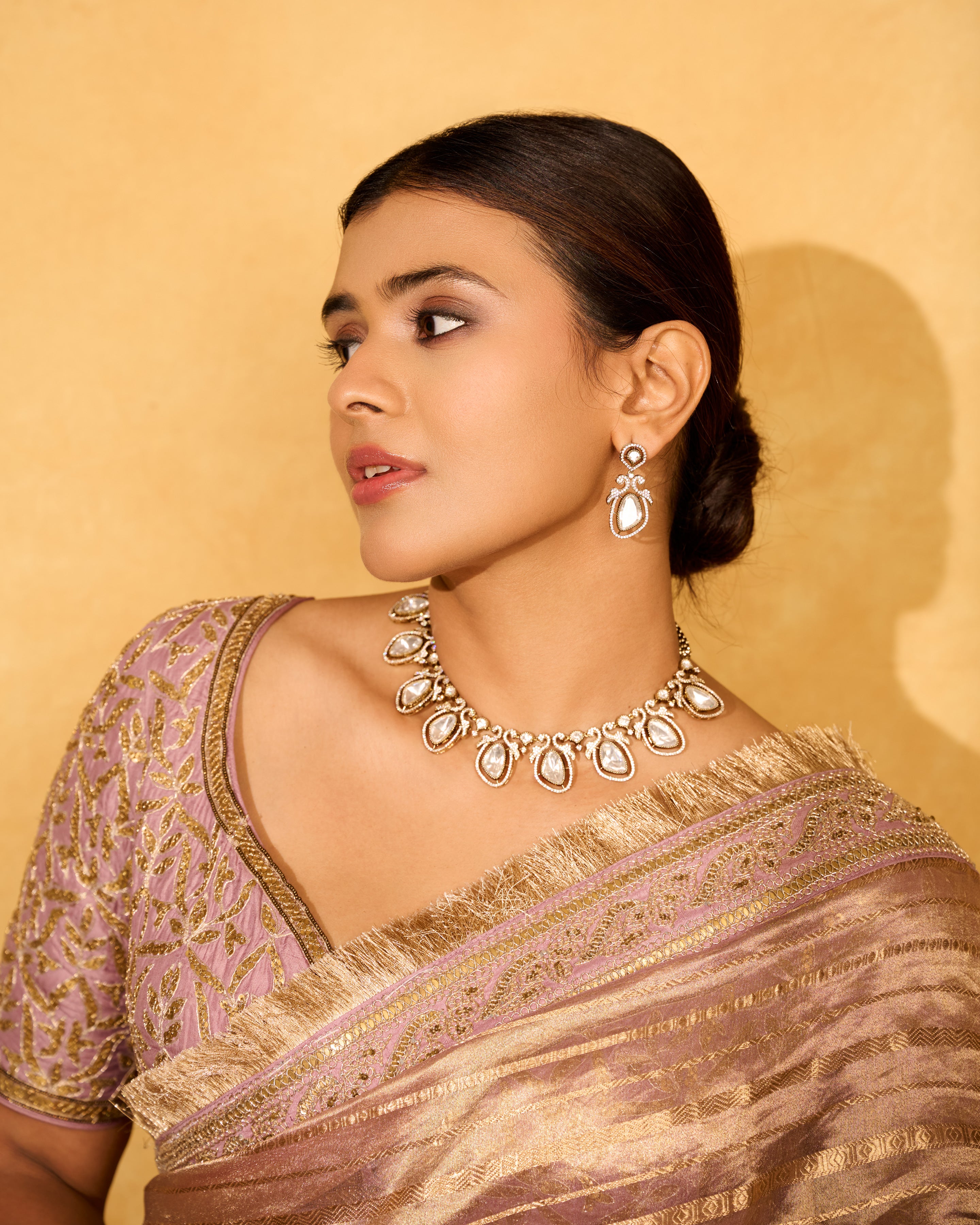 Hebah Patel Wearing Mahawish Wedding Saree