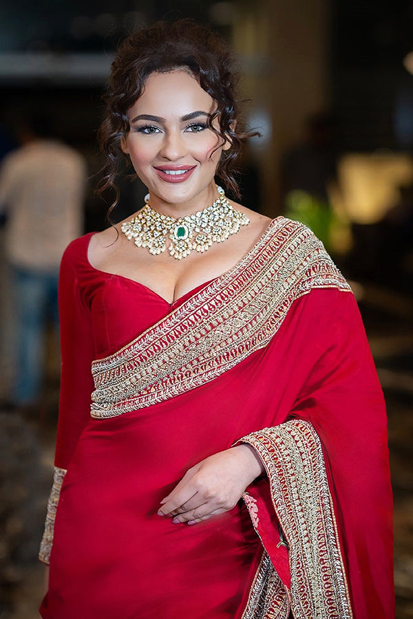 Seerat Kapoor Wearing Mehnoor Wedding Saree