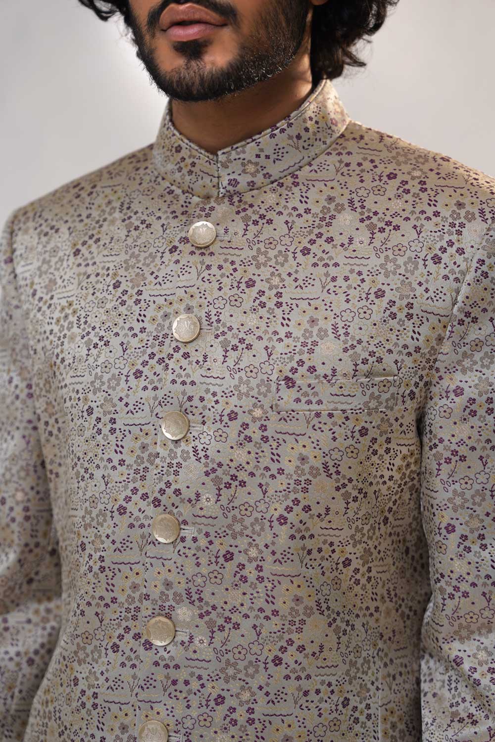floral-grey-achkan