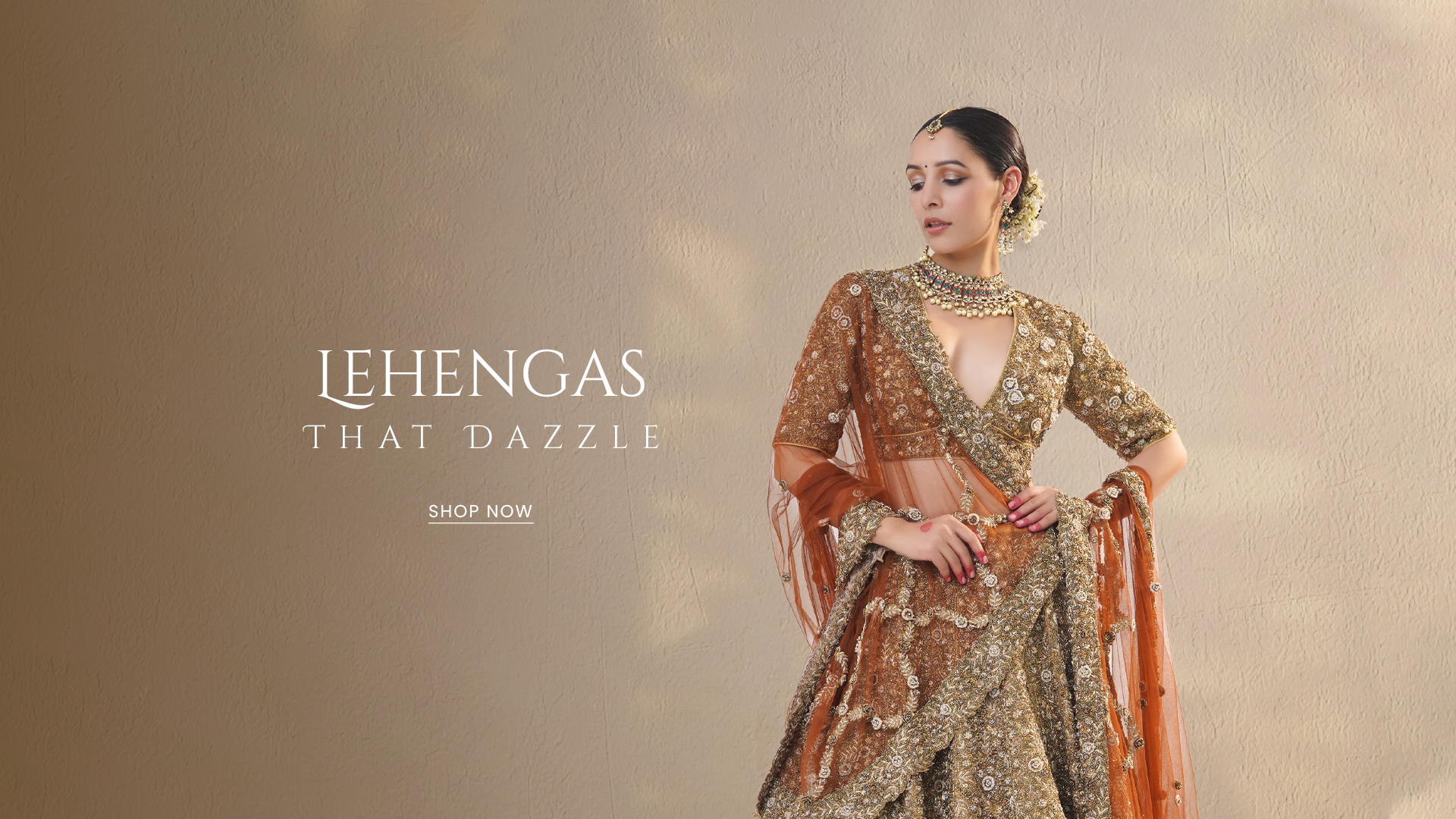 homepage lehengas that dazzle banner