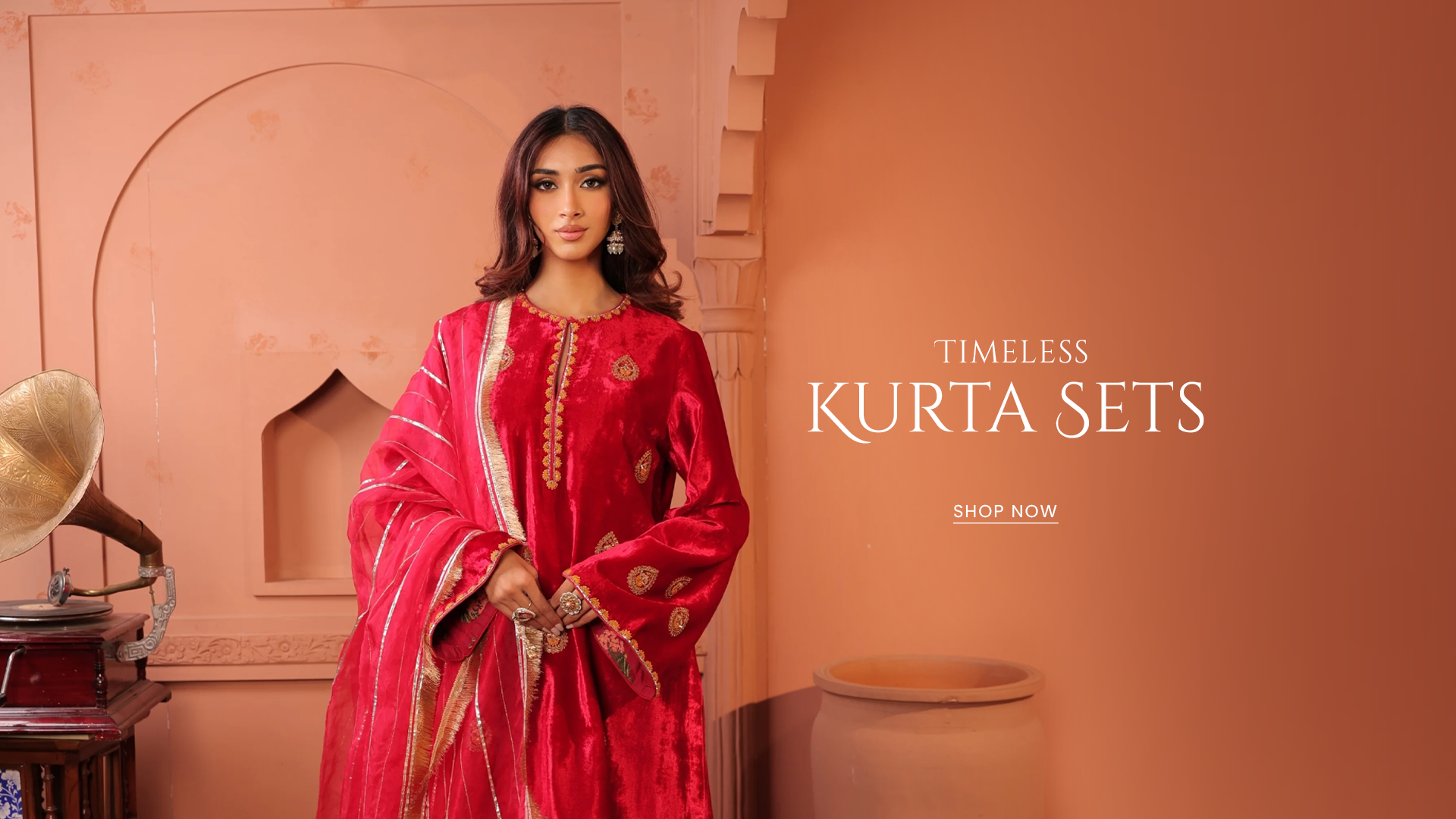 homepage timeless kurta sets banner