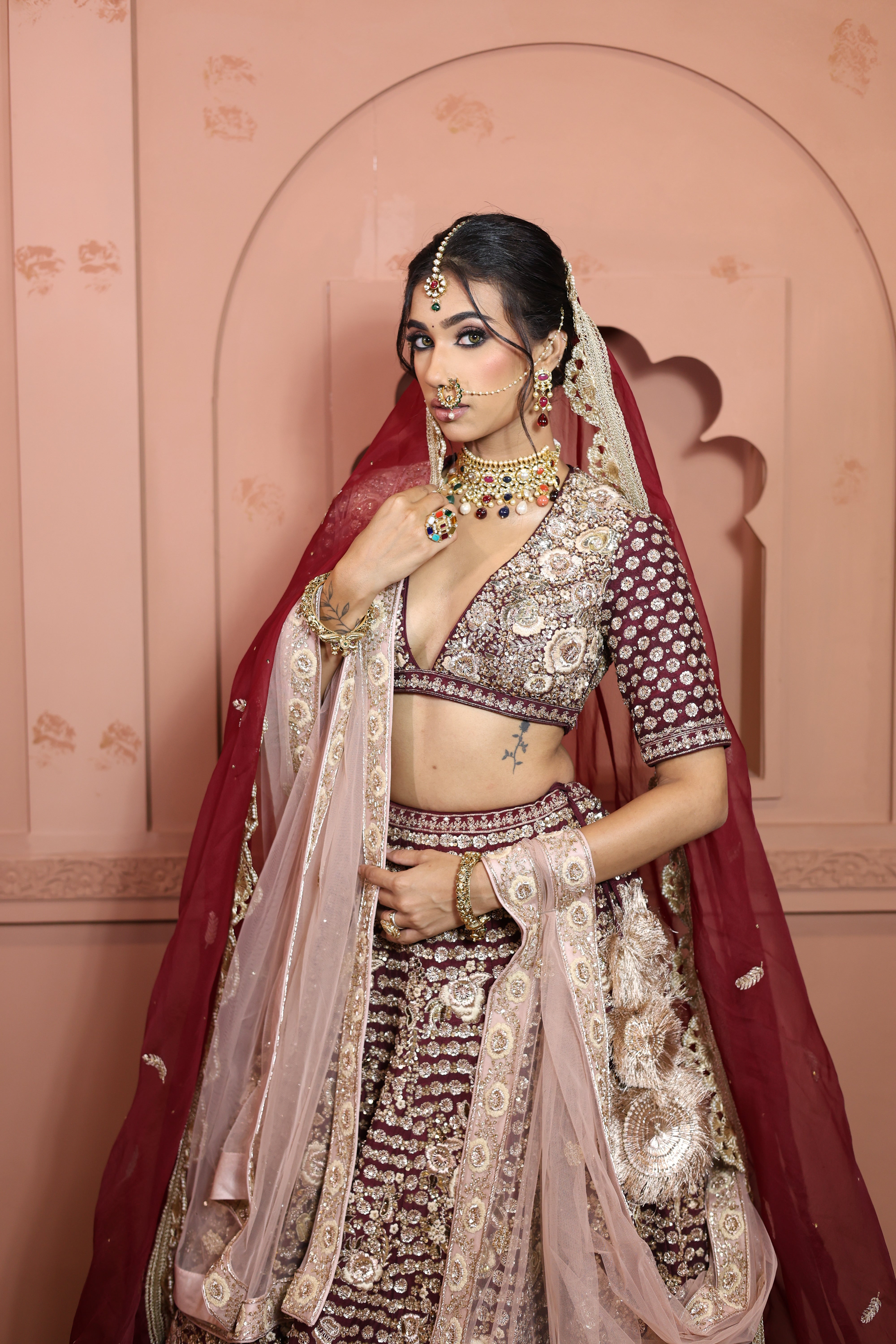 Sunheri Bridal Lehenga