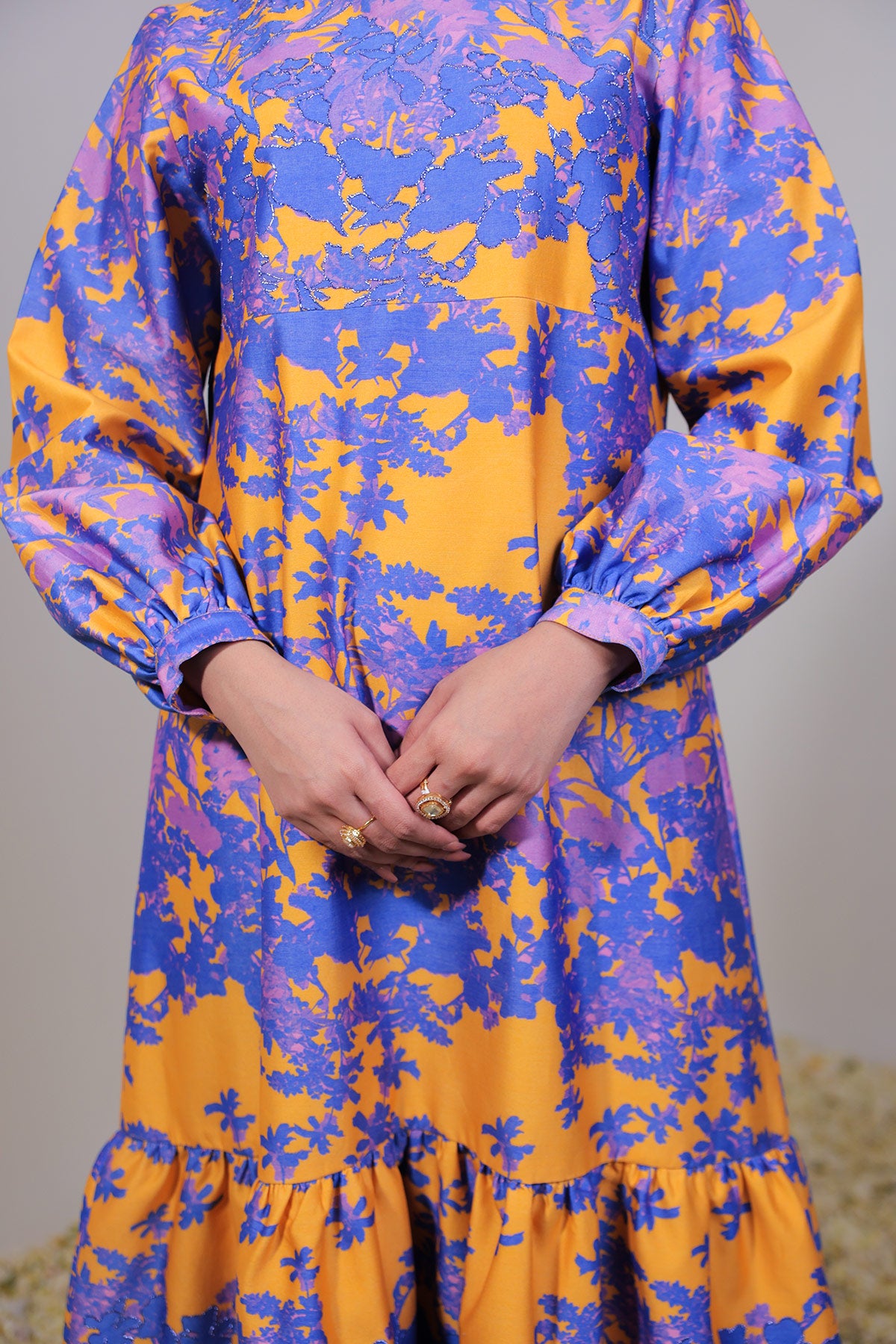Orange & Blue/Purple Dress