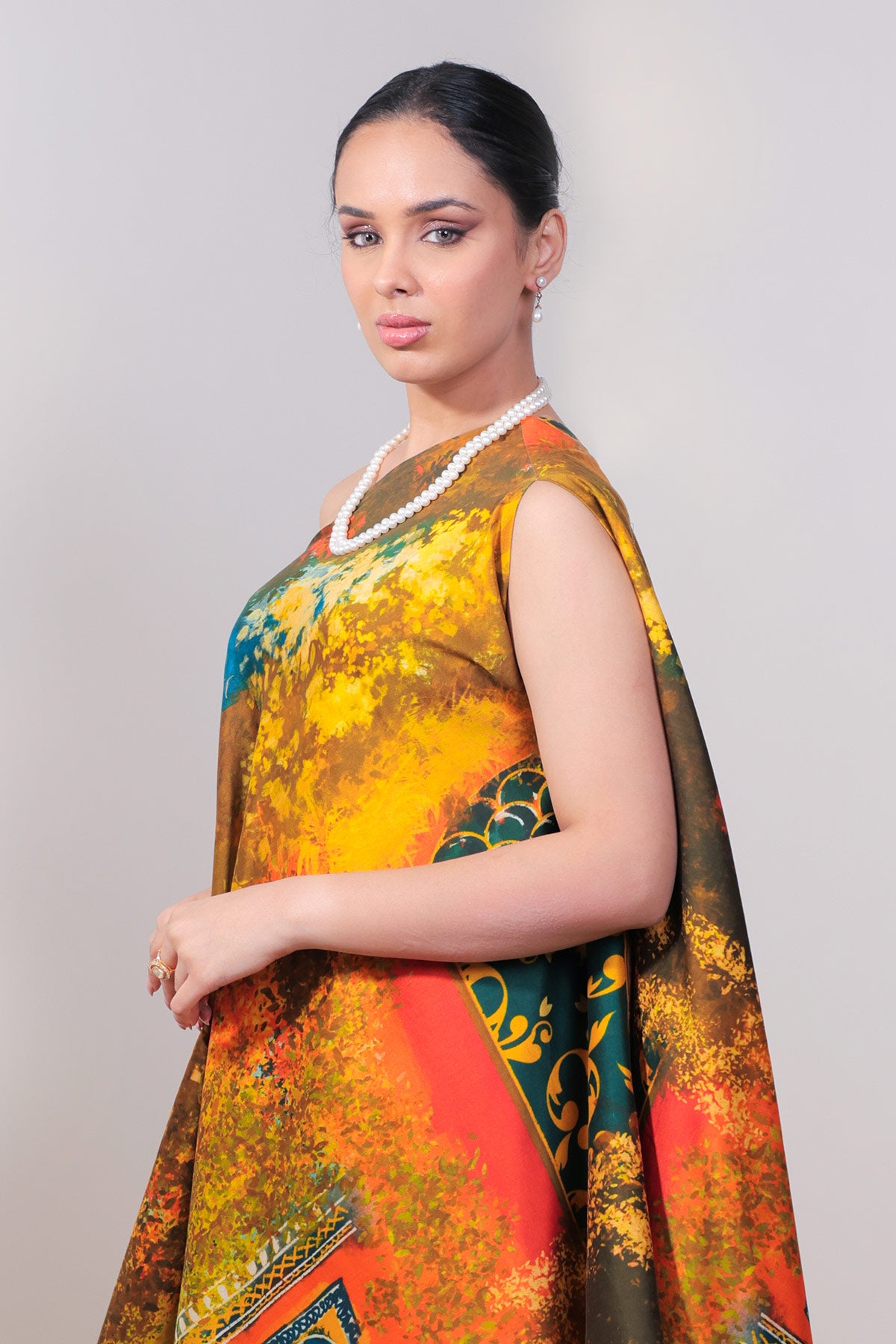 Mustard Off-Shoulder Co-ord Set with Palazzo