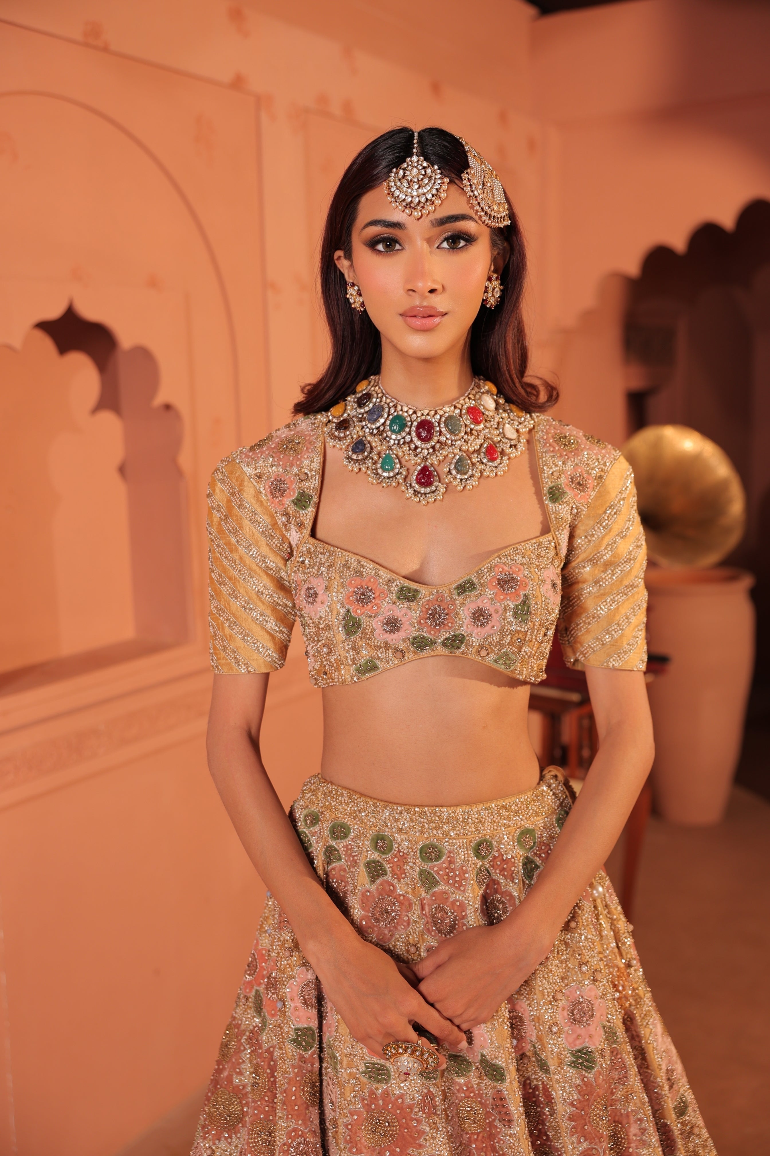 Qirat Applique Lehenga Blouse