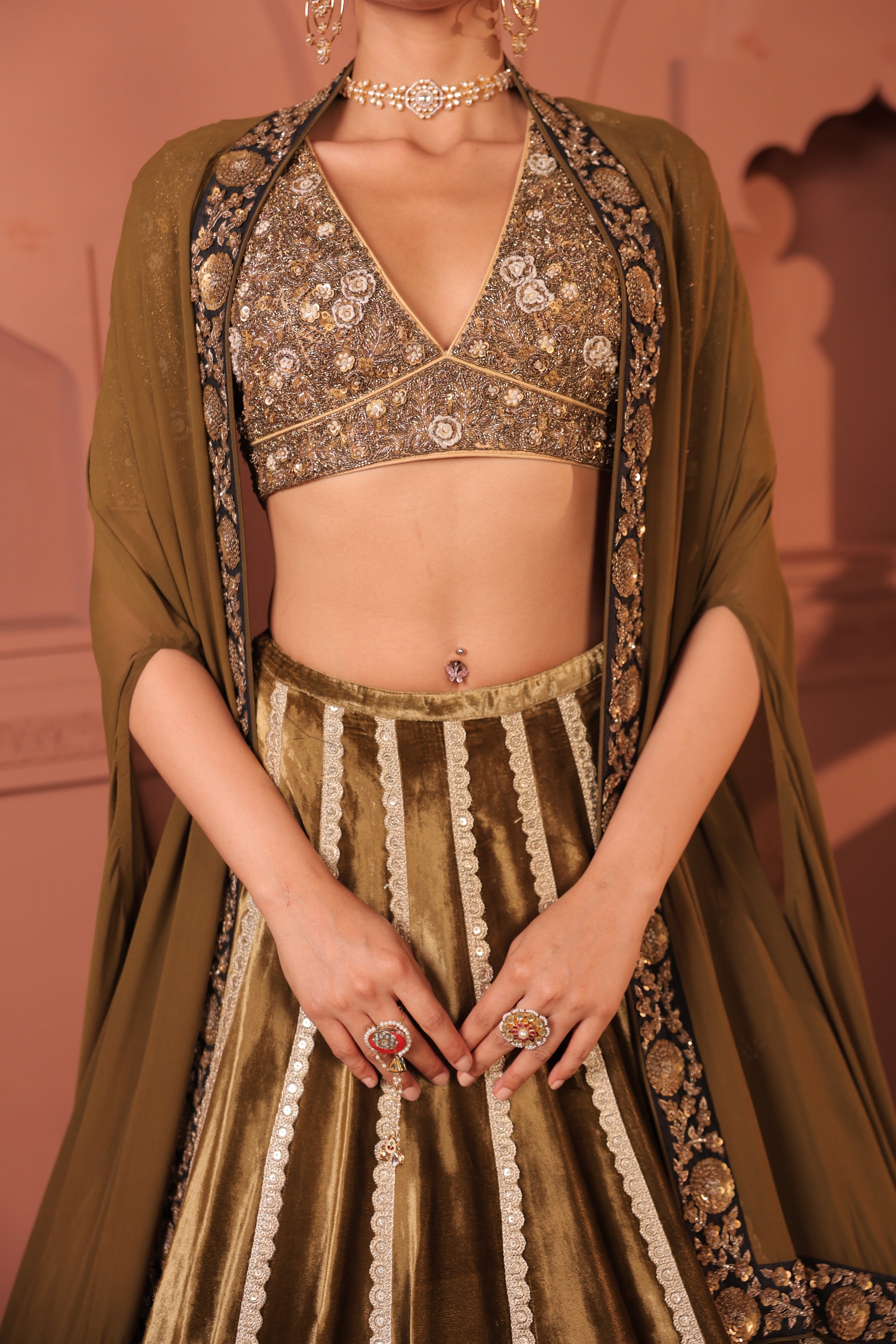 Ankita Chetri In Minori Lehenga